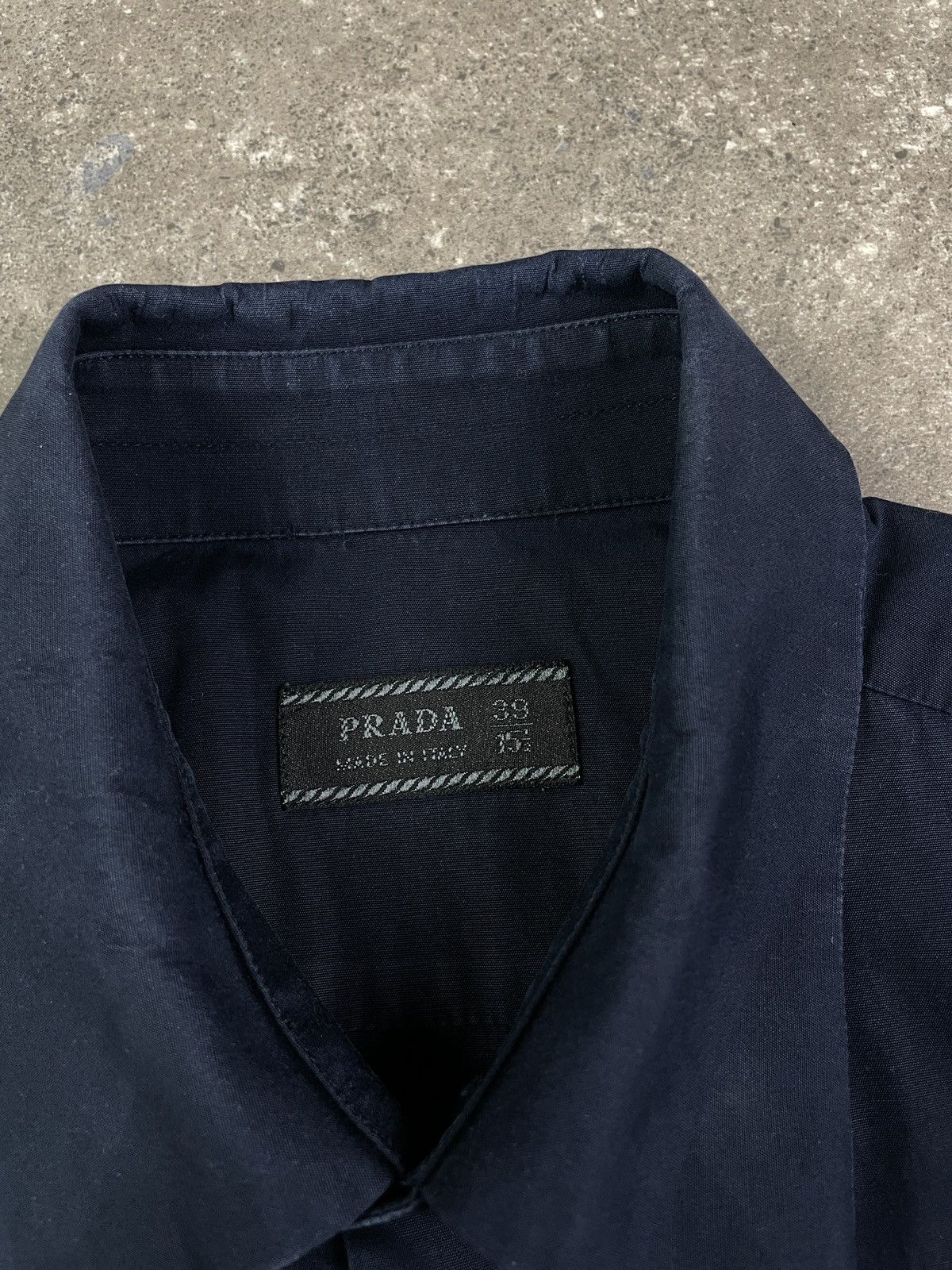 Prada × Vintage Vintage Prada Milano Navy Button Ups Shirt Size US M / EU 48-50 / 2 - 4 Thumbnail