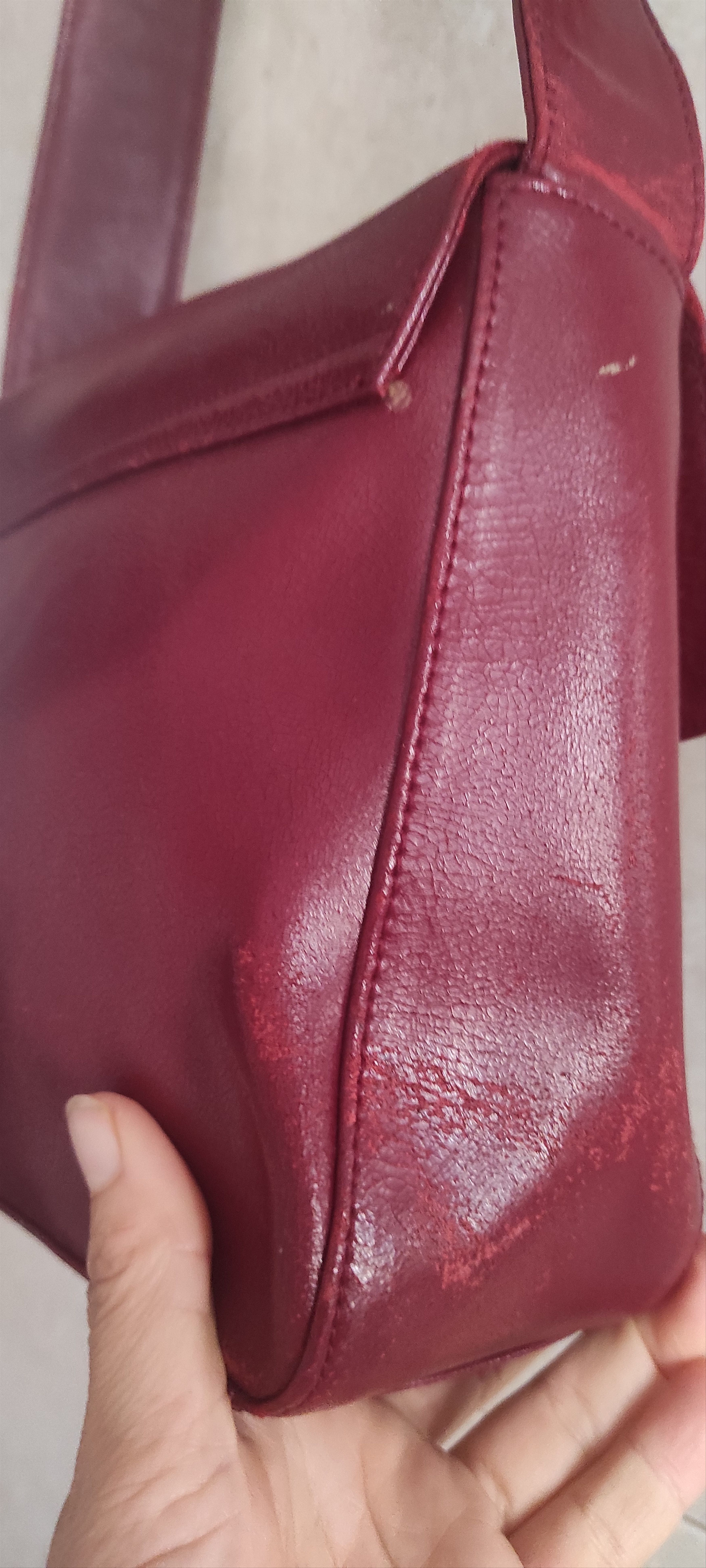 Balenciaga × Genuine Leather × Vintage Vintage Balenciaga Burgundy Monogram Shoulder Bag. Size ONE SIZE - 9 Thumbnail