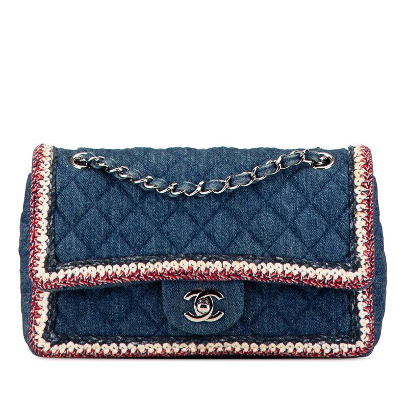 Chanel Chanel Coco Mark Matelassé Denim 2way Bag Denim Shoulder Bag DUTY FREE for USA