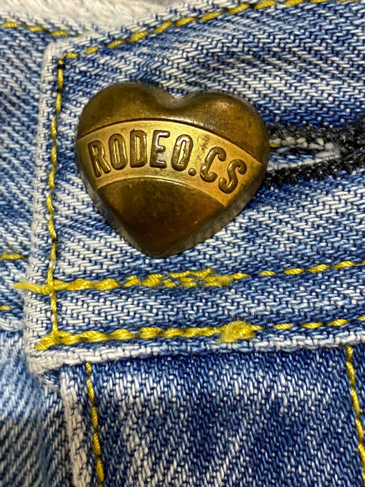 Japanese Brand Vintage Custom Rodeo Crowns Ripped Half Jean Half Pants Size US 30 / EU 46 - 11 Thumbnail