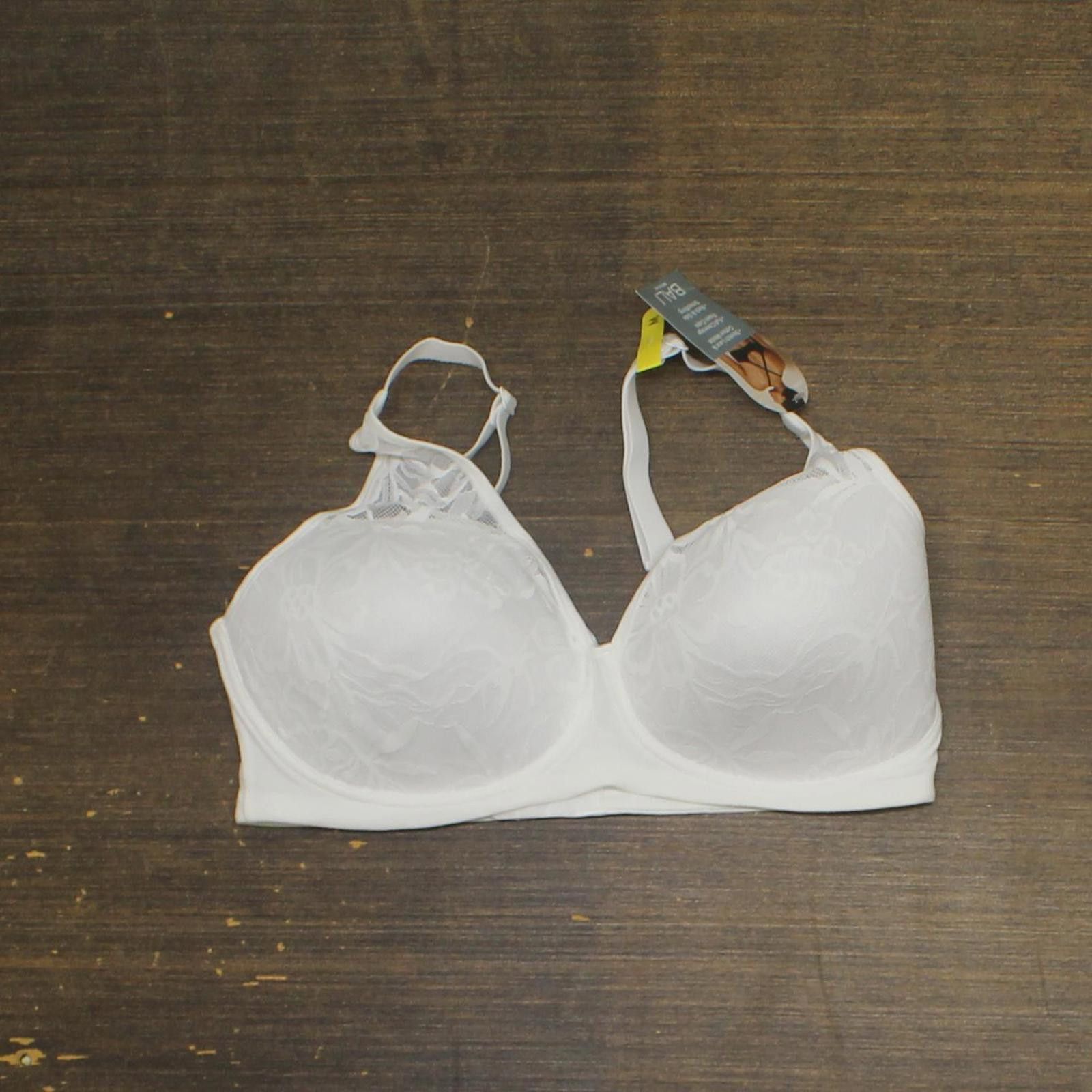 Balenciaga Bali Womens Cotton Modal Wireless T-Shirt Bra Df7594 White M