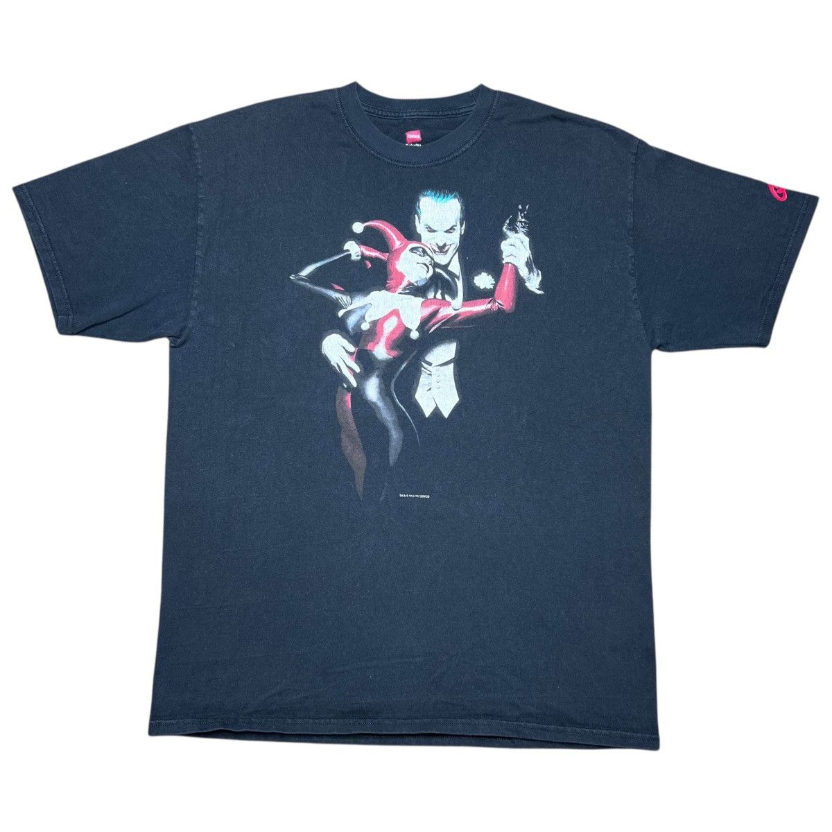 Harley Quinn Joker Black Adult Anime Diamond T-Shirt DC