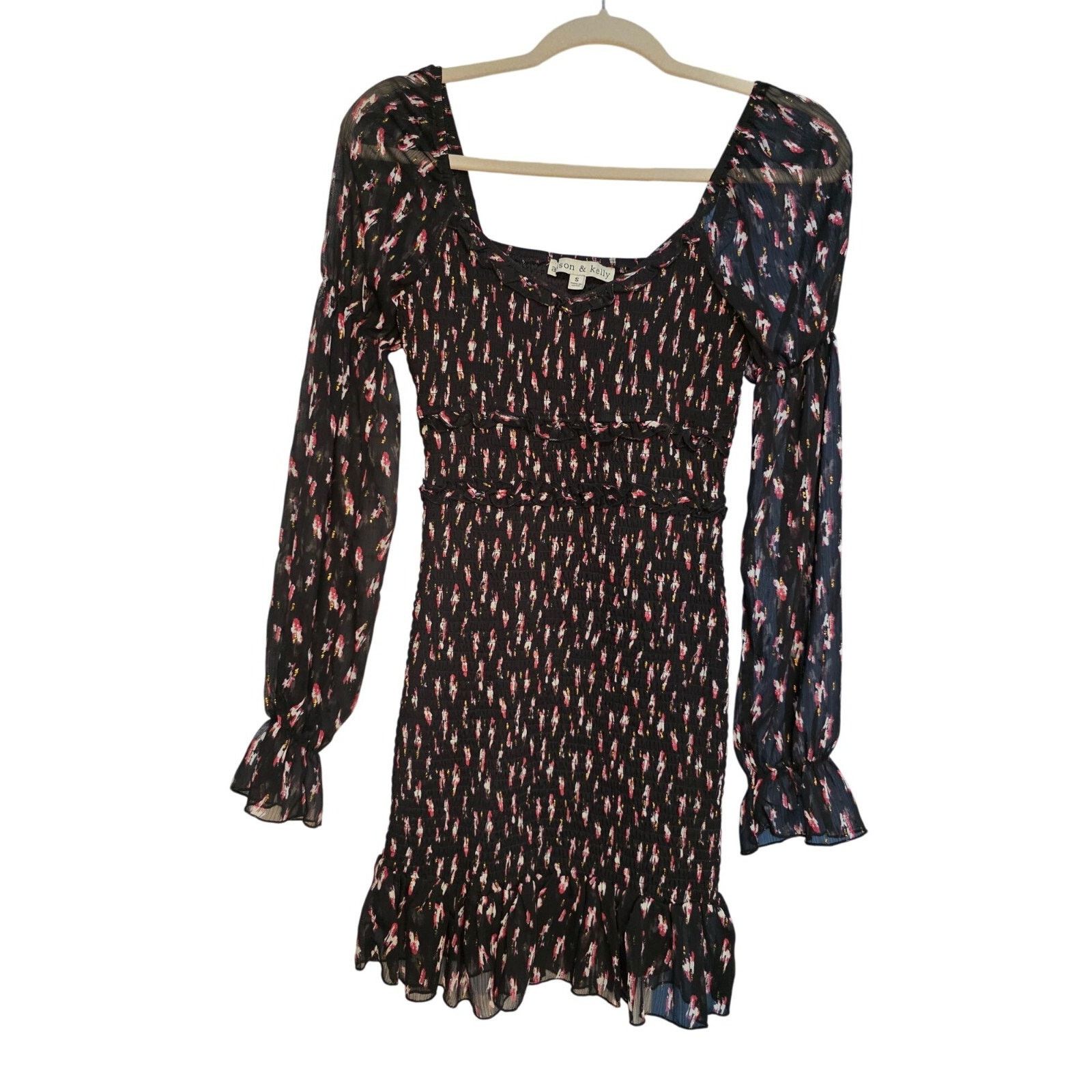& Other Stories Allison & Kelly Womens Small Floral Long Sleeve Mini Dress Size S / US 4 / IT 40 - 1 Thumbnail