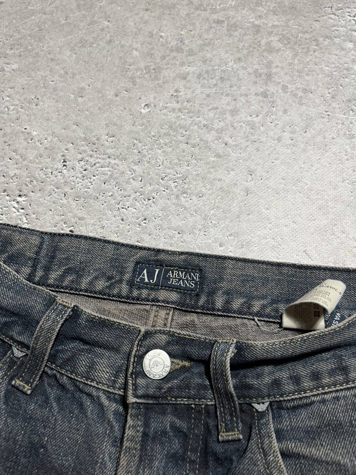 Armani × Vintage Custom Vintage Armani Jeans AJ Logo Denim Jeans Size US 30 / EU 46 - 16 Thumbnail