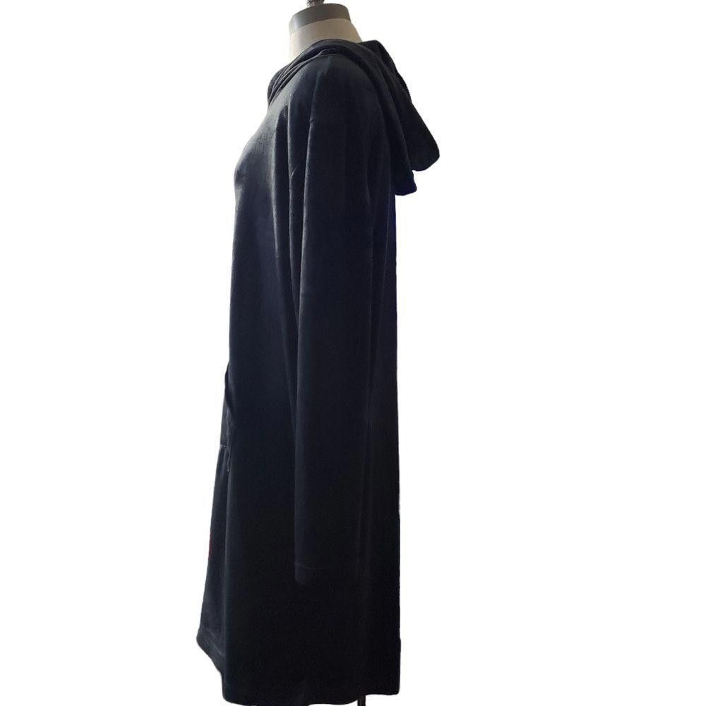 Designer CT1247a Black Velvet Fall Hoodie Lounge Ladies Top Size L / US 10 / IT 46 - 3 Thumbnail