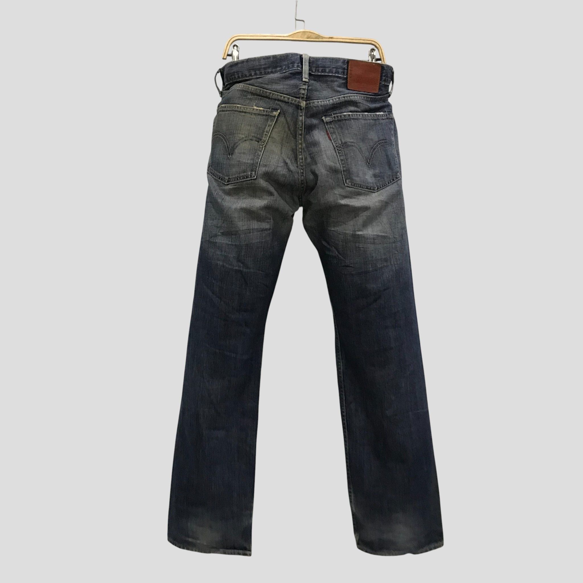 Levi's Vintage Levi's 503 Dark Wash Jeans Distressed Faded Blue Size US 35 - 2 Thumbnail