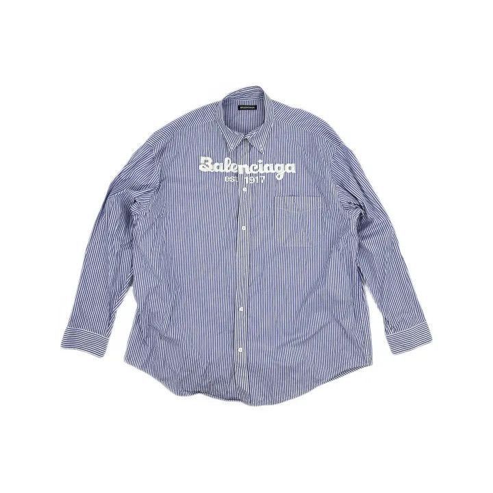 Balenciaga Balenciaga Balenciaga Logo Stripe Long Sleeve Shirt -2507 Size US M / EU 48-50 / 2 - 2 Thumbnail