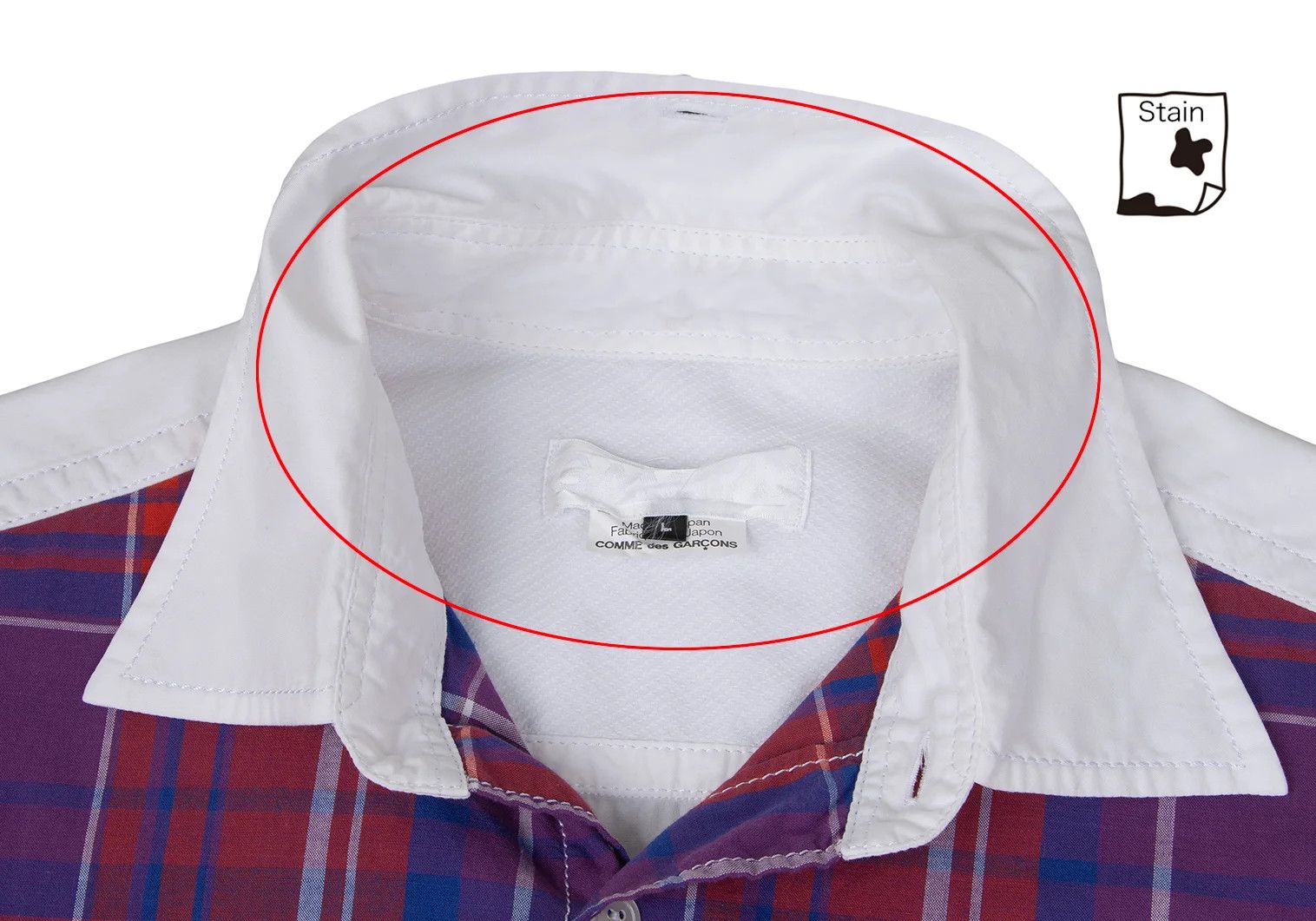 Ganryu Check Mesh Long Sleeve Shirt in Red and White, L Size US L / EU 52-54 / 3 - 4 Thumbnail