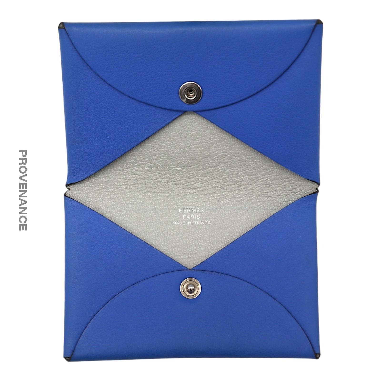 Hermes 🔴 Hermès Sailor Tattoo Calvi Card Wallet - Blue/Grey Size ONE SIZE - 6 Thumbnail