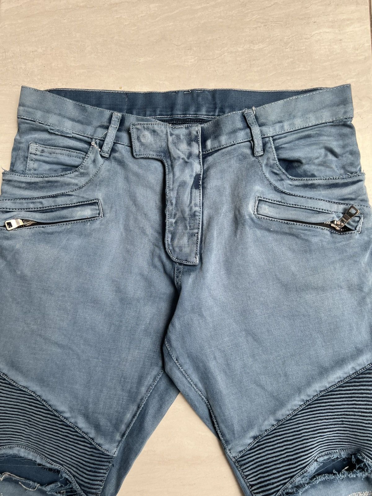 Balmain Balmain Paris Biker Distressed Jeans Size US 32 / EU 48 - 2 Thumbnail