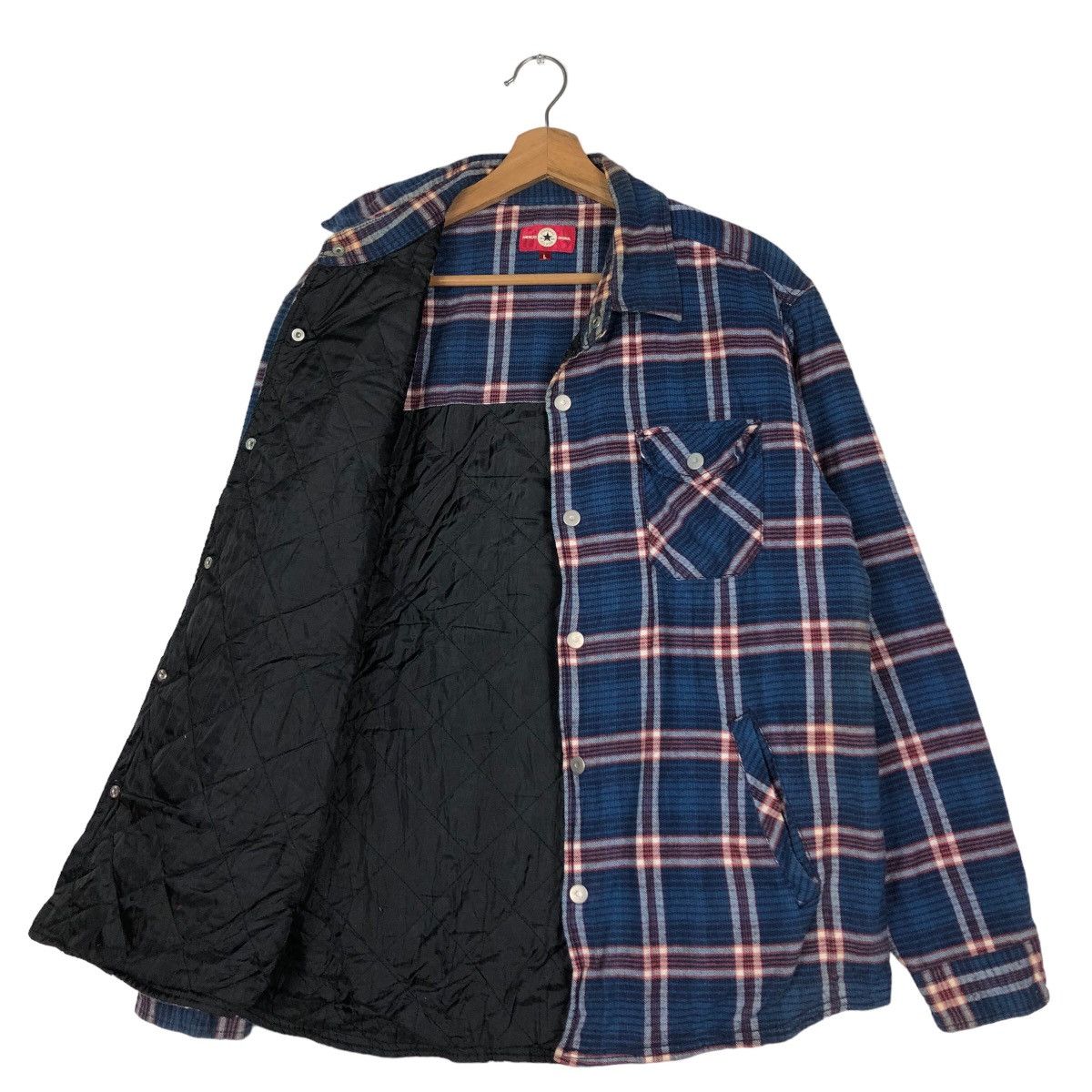 Japanese Brand 🔥Vintage Converse All Star Shirt Jacket Chore Tartan Design Size US L / EU 52-54 / 3 - 11 Thumbnail