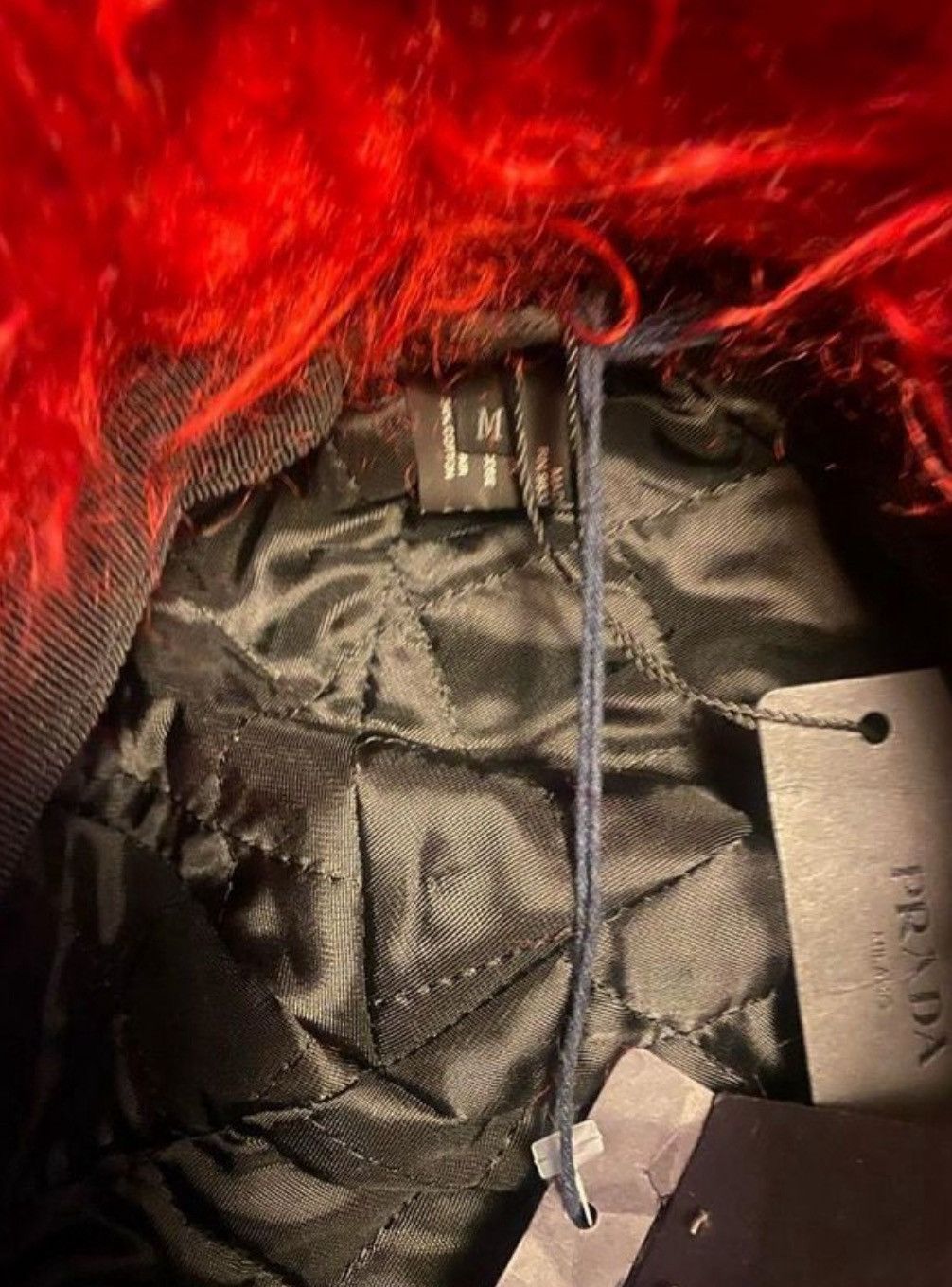 Prada Prada Red Fur Har Size ONE SIZE - 4 Thumbnail