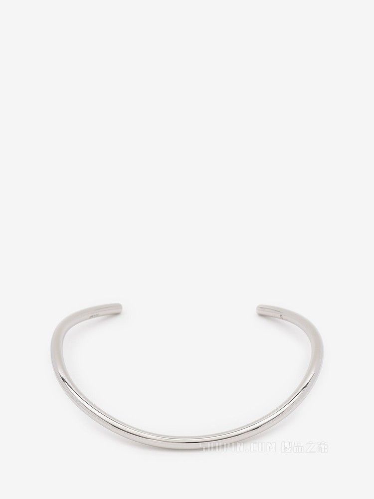 Alexander McQueen o1loc1c0625 Size:OS/Slim Tubular Short Necklace in Silver Size ONE SIZE - 2 Thumbnail