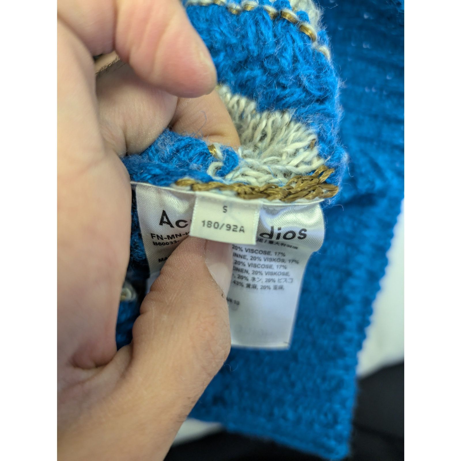 Acne Studios o1rshd1 Sweater in Blue/Brown Size US S / EU 44-46 / 1 - 17 Thumbnail