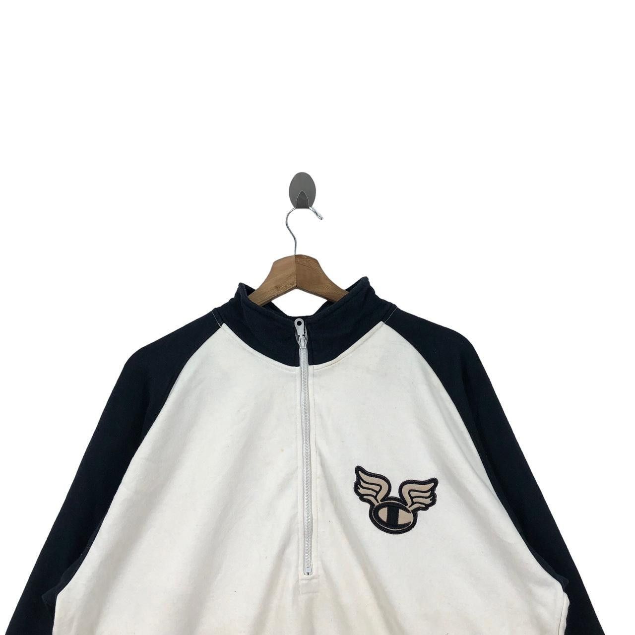 Champion Vintage CHAMPION Wheels Half Zipper Baggy Sweatshirt Sweater Size US XXL / EU 58 / 5 - 3 Thumbnail