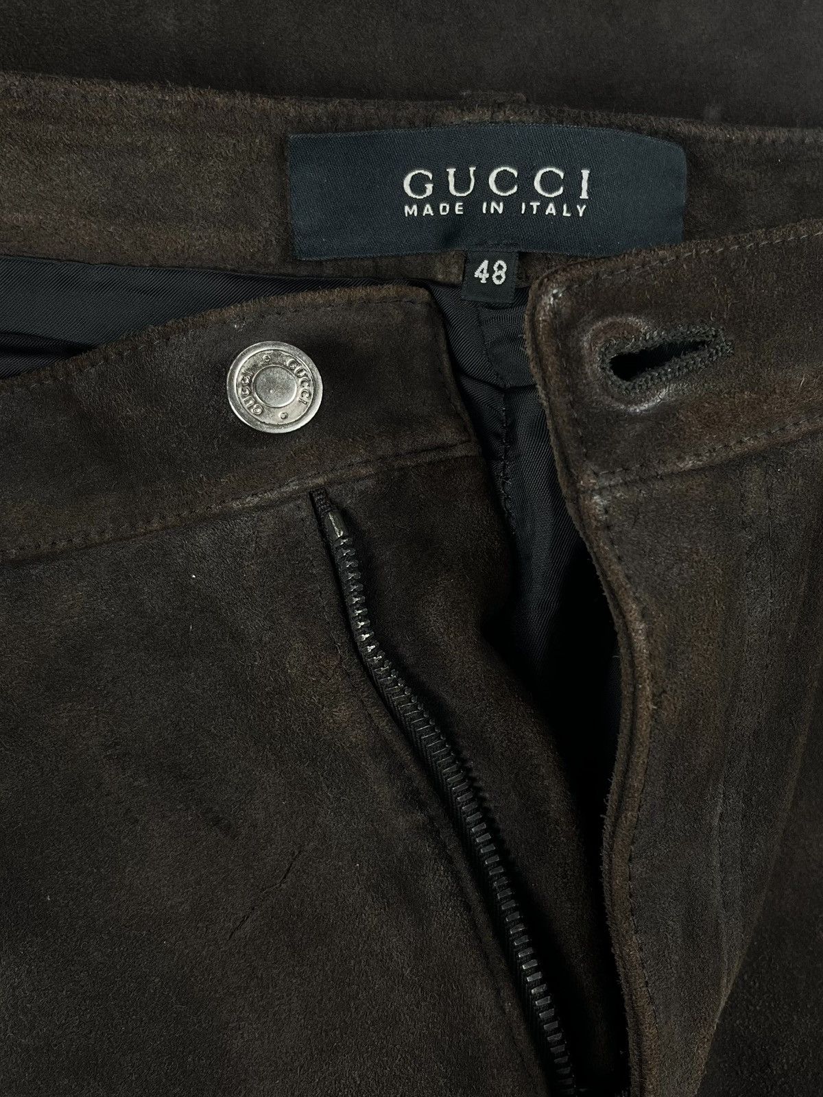 Gucci Gucci Tom Ford Bootcut Chocolate Suede Leather Pants Jeans Size US 32 / EU 48 - 11 Thumbnail