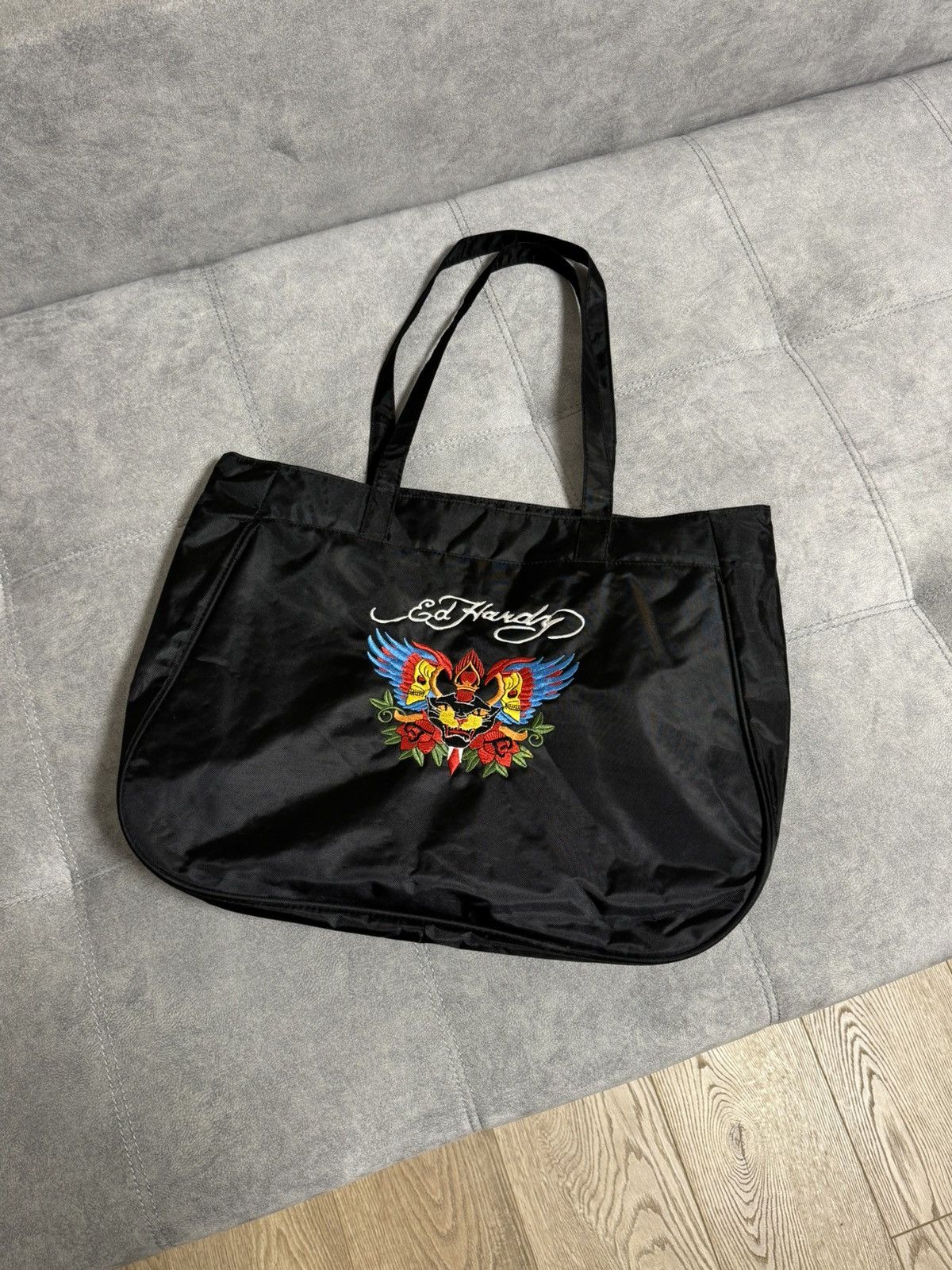 Ed Hardy × Vintage Vintage Ed Hardy Y2K big crossbody bag shopper Size ONE SIZE - 2 Thumbnail
