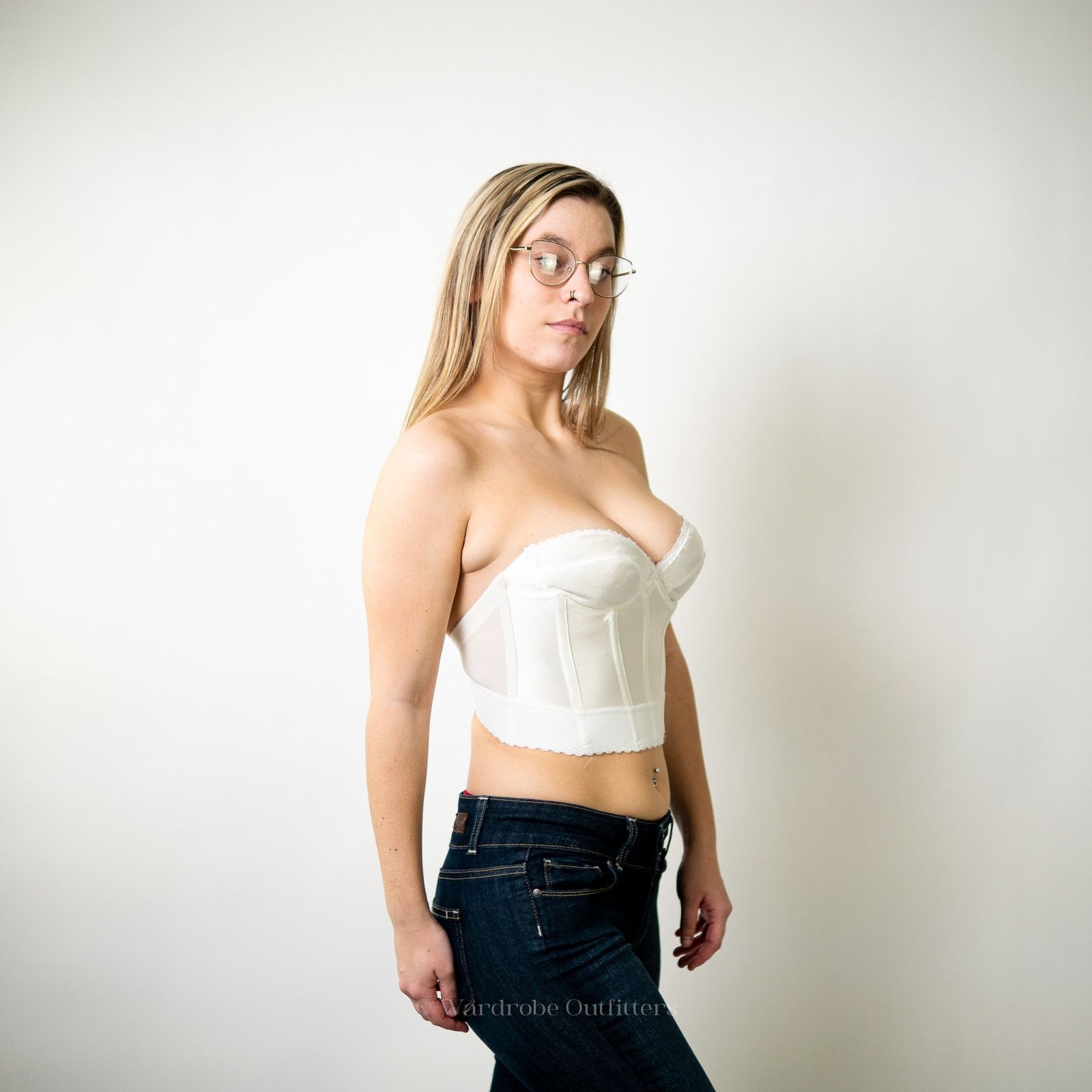 Vintage Vintage 90s White Structured Corset Bustier Lingerie- 34B Size ONE SIZE - 6 Thumbnail