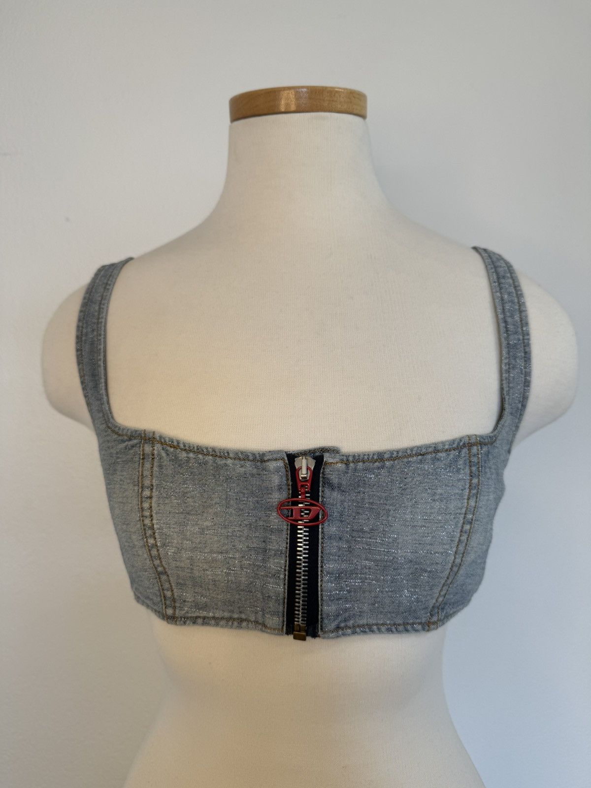 Diesel Diesel De-Gell Denim Bra Top Size XS / US 0-2 / IT 36-38 - 1 Thumbnail