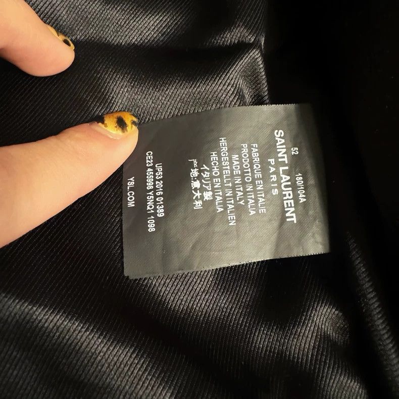 Saint Laurent Paris saint laurent black leather lip jacket-2507 Size US L / EU 52-54 / 3 - 3 Thumbnail