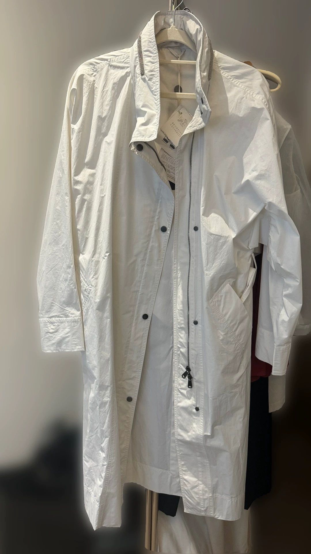 Brunello Cucinelli Brunello Cucinelli White Long Trench Coat - dmc Size US M / EU 48-50 / 2 - 1 Thumbnail