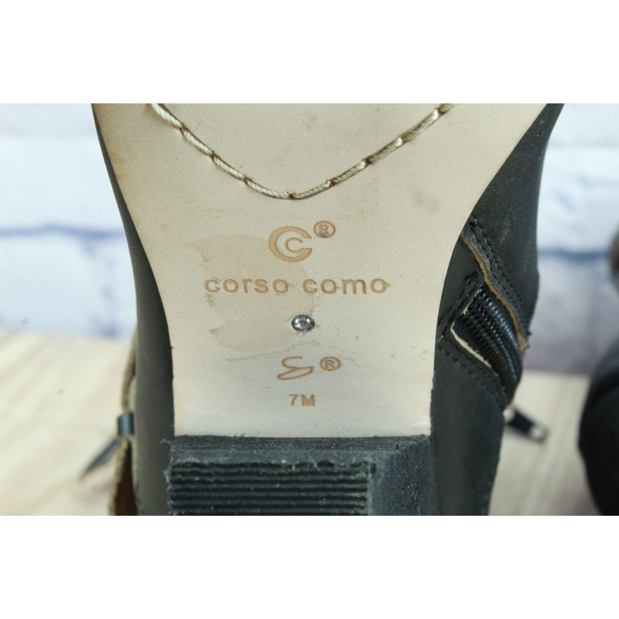 Other Corso Como Black Leather Mid Calf Somers Motorcycle Boots Si Size US 7 / IT 37 - 8 Thumbnail