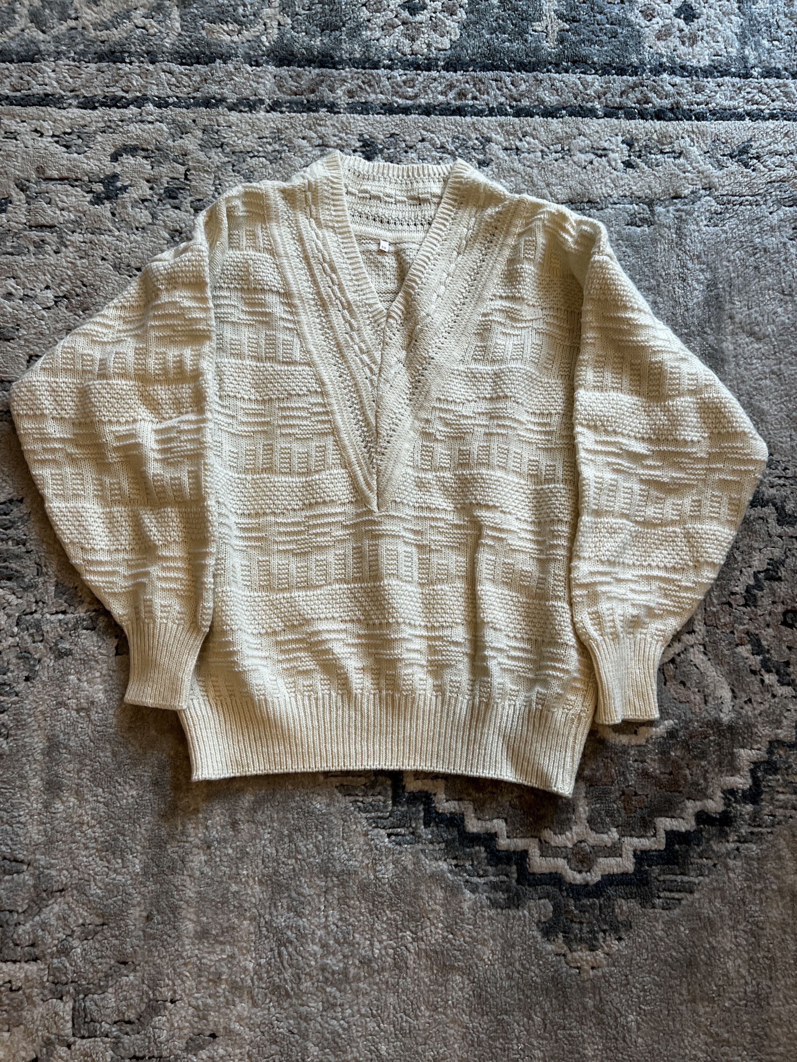 Japanese Brand × Vintage Crochet Knit Sweater Size US XL / EU 56 / 4 - 1 Thumbnail