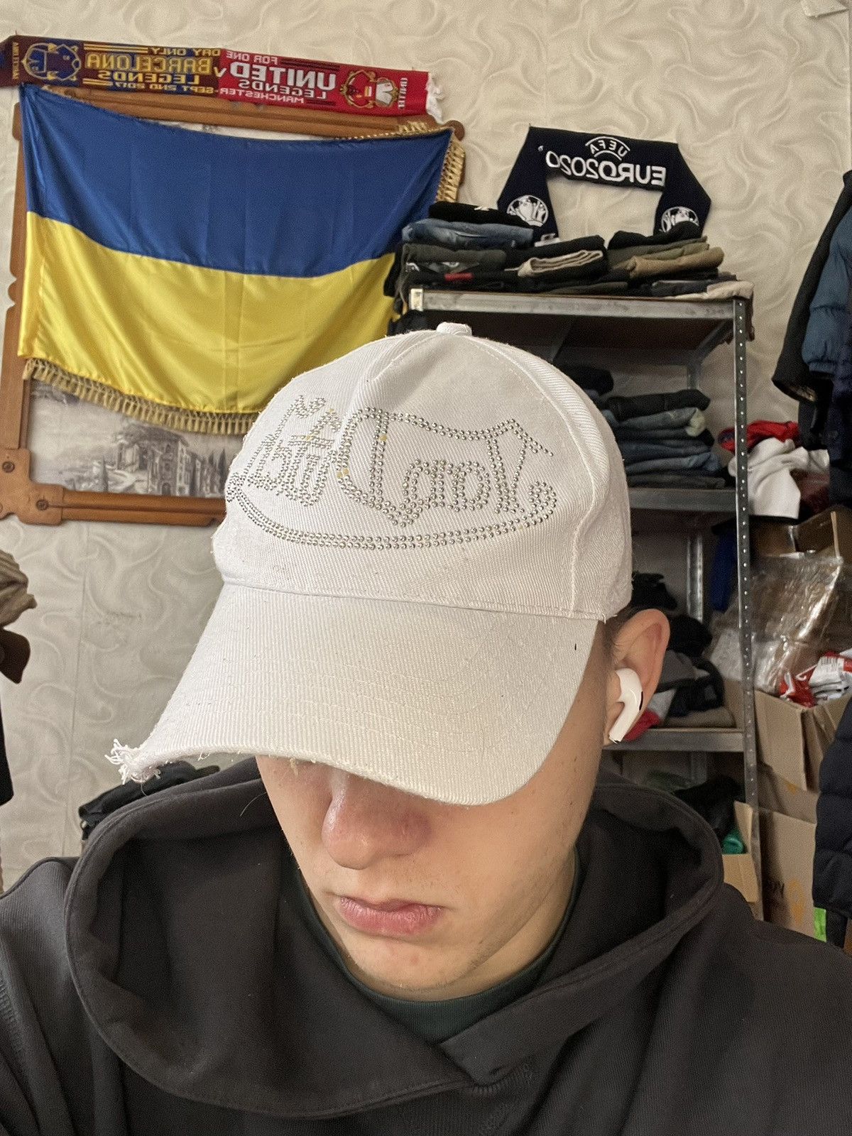 Other Vintage Von Dutch White Denim Hat Celebrity Worn Size ONE SIZE - 14 Thumbnail