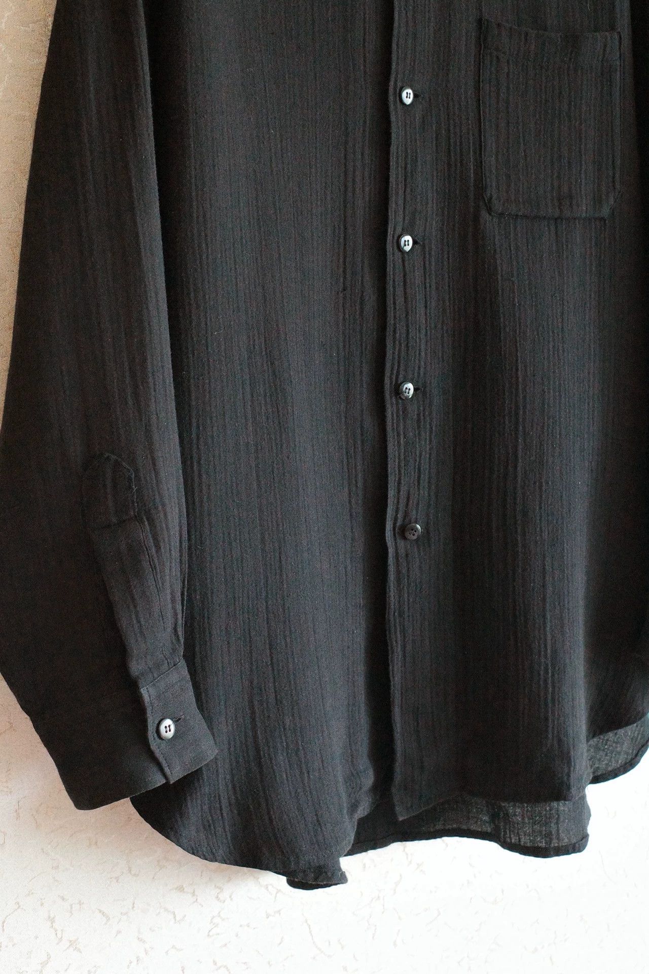 Yohji Yamamoto Yohji Yamamoto 96SS F&B Leather Collar Shirt Size US M / EU 48-50 / 2 - 5 Thumbnail