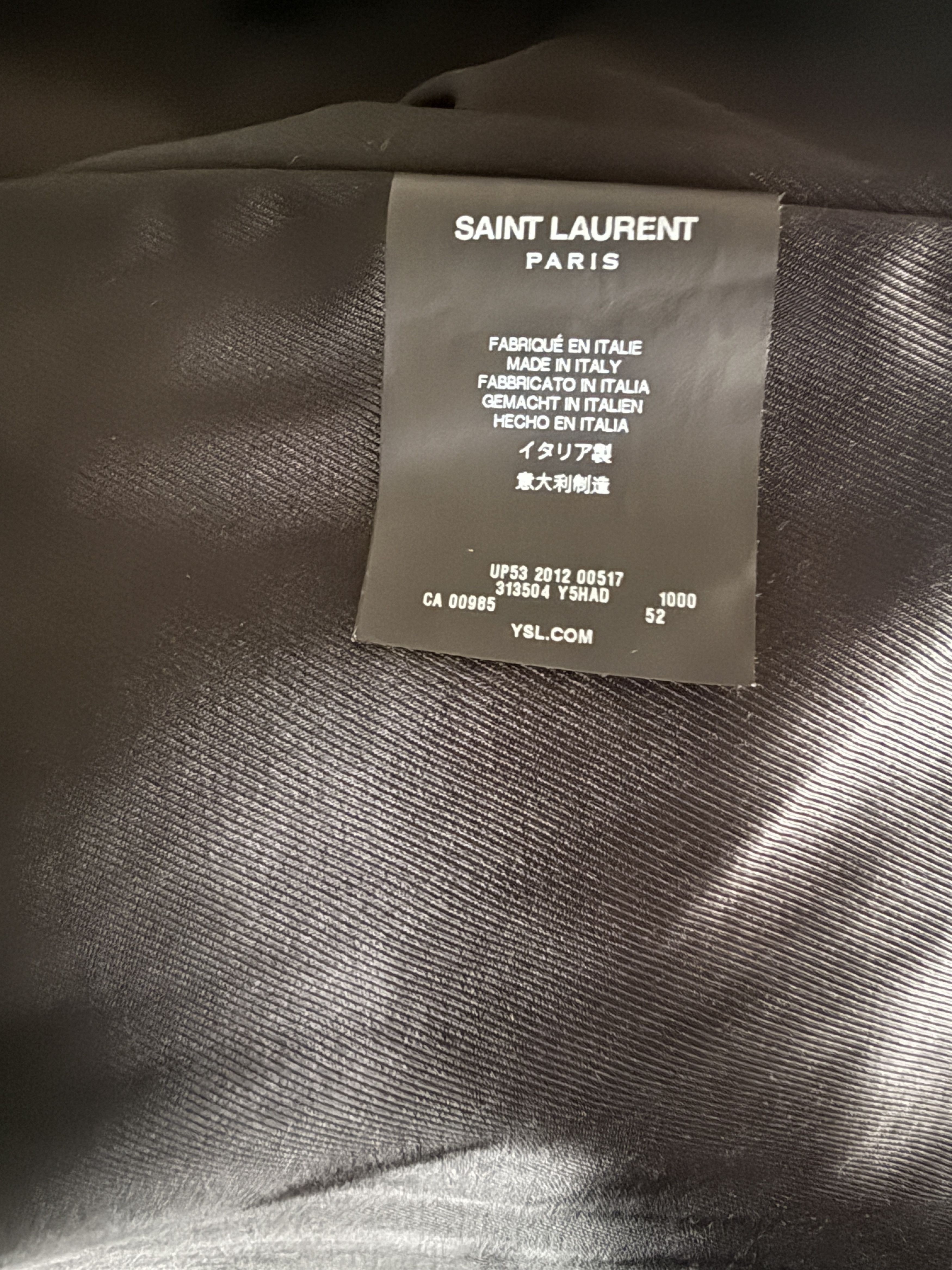 Yves Saint Laurent YSL Leather Jacket Size US L / EU 52-54 / 3 - 4 Thumbnail
