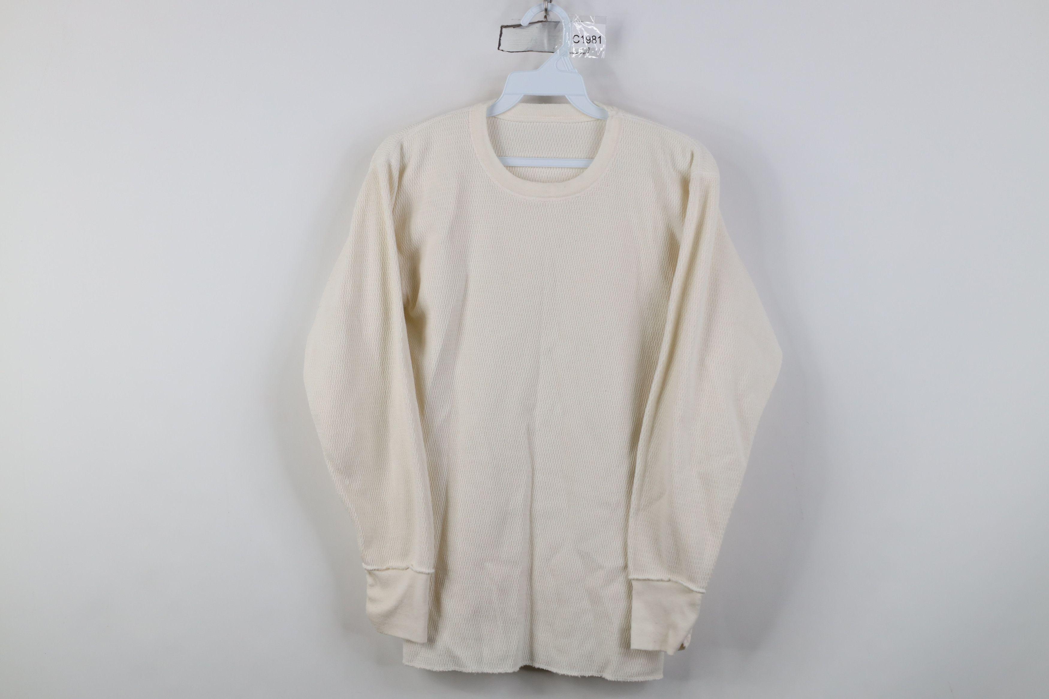 Vintage Vintage 90s Streetwear Waffle Knit Long Sleeve T-Shirt USA Size US S / EU 44-46 / 1 - 1 Thumbnail
