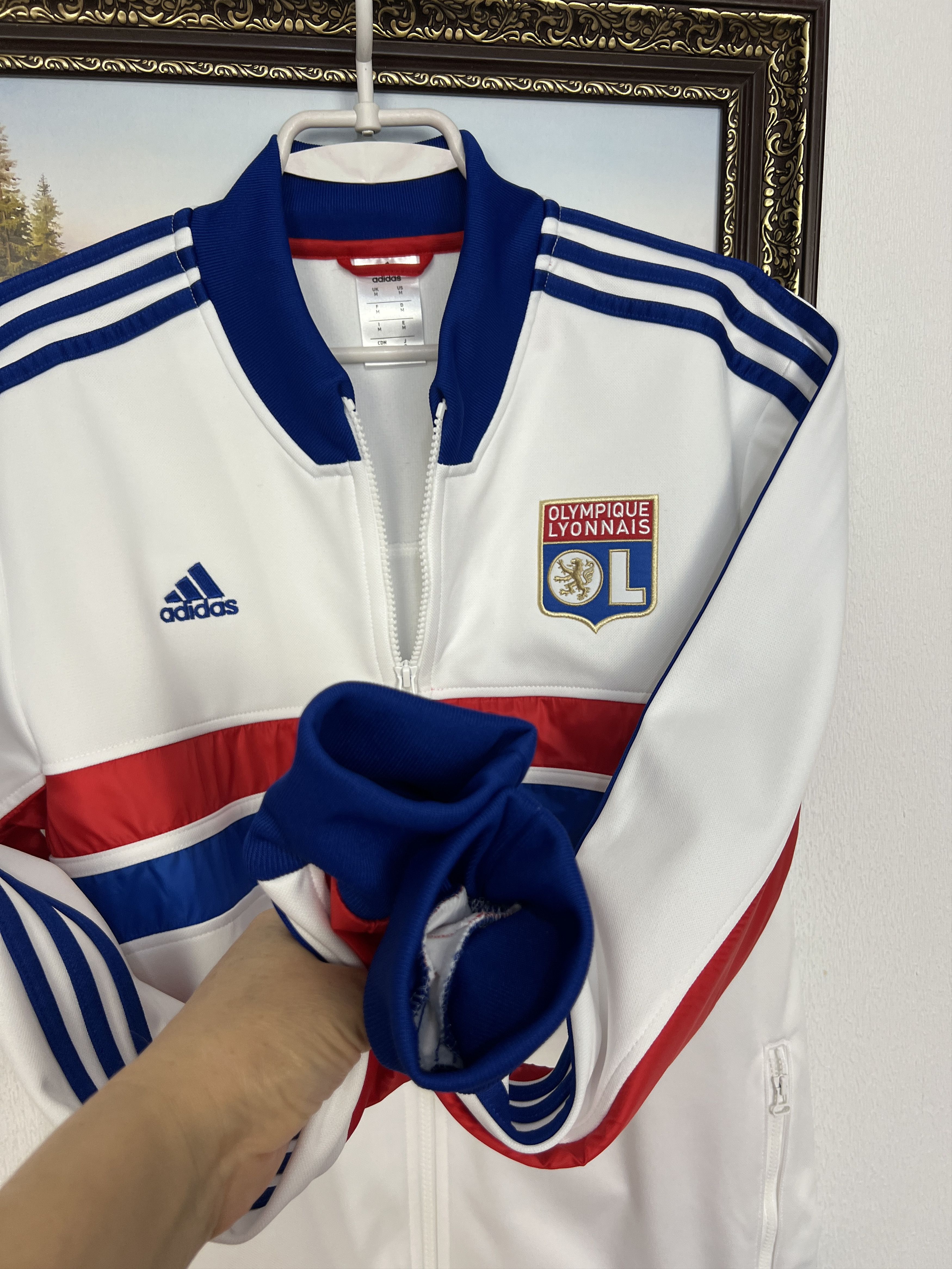 Adidas Vintage OL Lyon Football Jacket Soccer Track Top Zip Rare Size US M / EU 48-50 / 2 - 6 Thumbnail