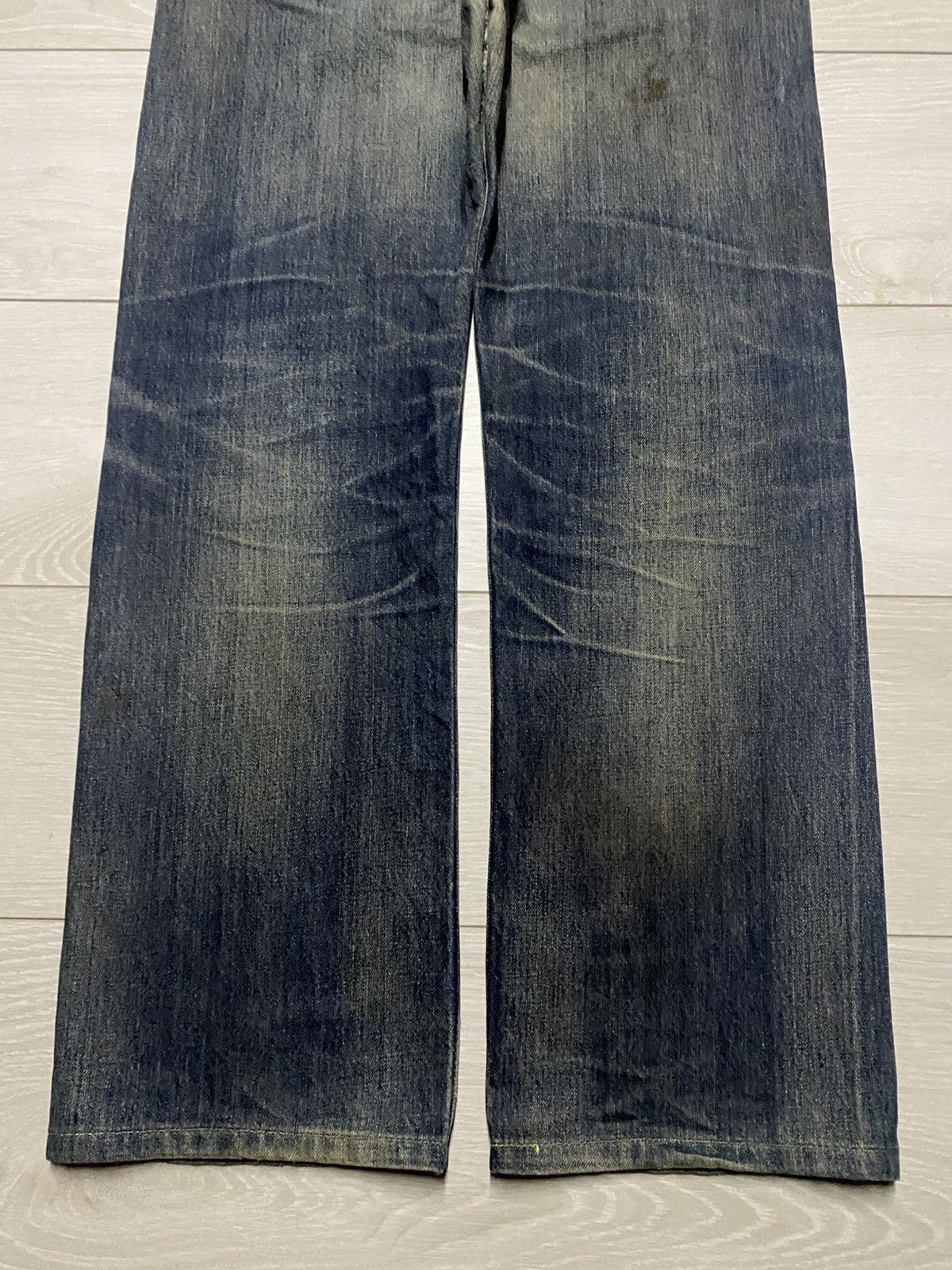 Levi's Vintage Levis 501 Mud Wash Distressed Baggy Jeans Size US 34 / EU 50 - 6 Thumbnail