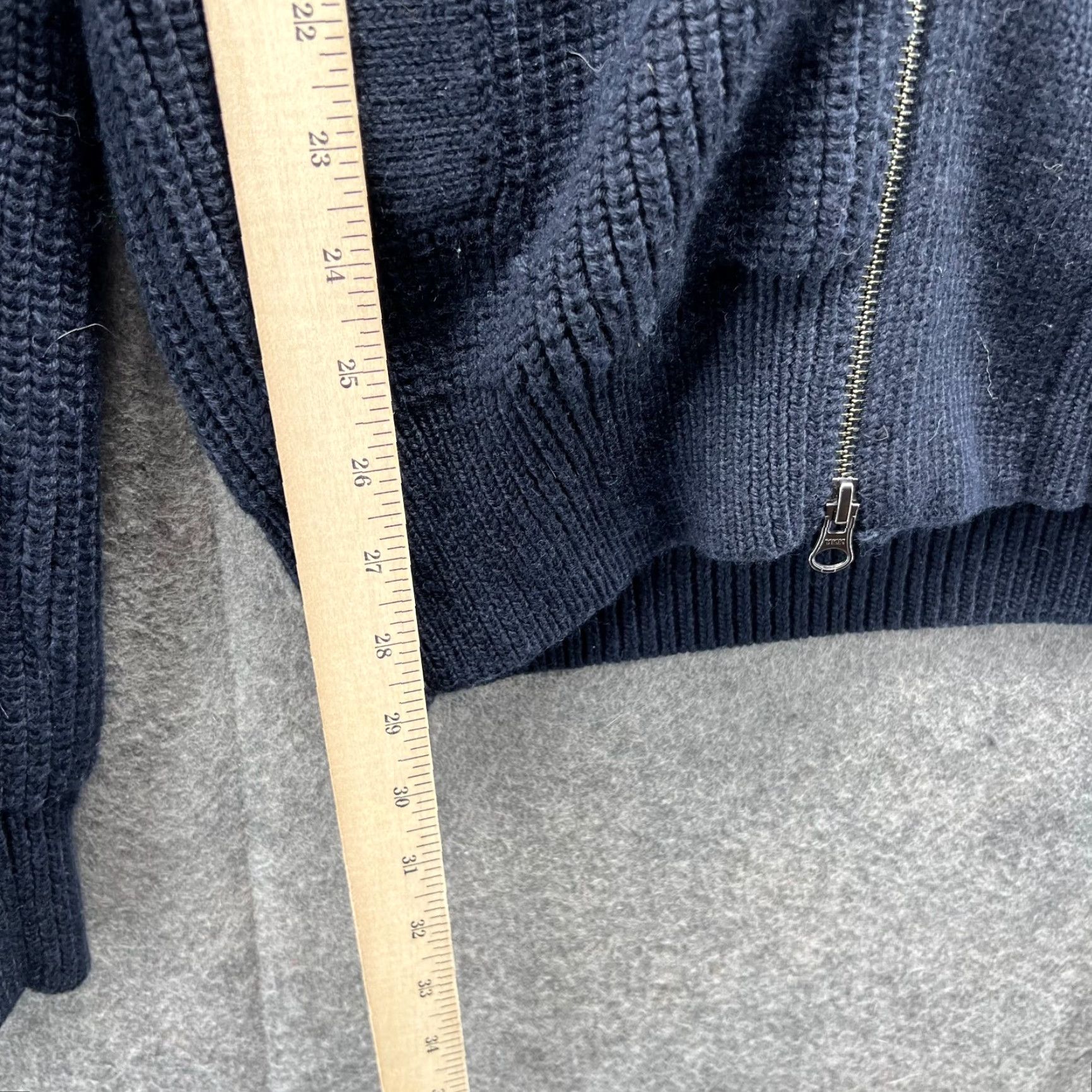 Banana Republic Banana Republic Jacket Women M Blue Merino Wool Acrylic Full Zip Knitted Jacket - Regular Fit, Long Sleeve, Solid, Fall Spring Winter, Casual Womens Size M / US 6-8 / IT 42-44 - 4 Thumbnail