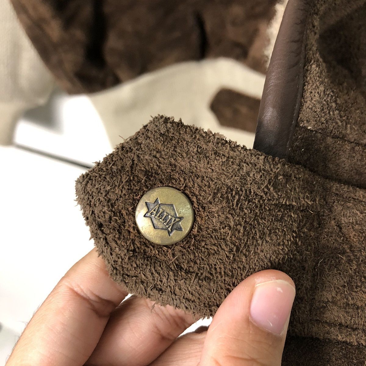Japanese Brand Vtg ALLIX Cowboy Fleece-Lined Jacket Heavy Suede Paneling Size US L / EU 52-54 / 3 - 18 Thumbnail
