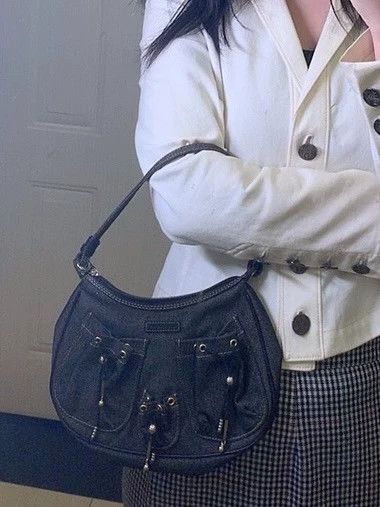 Givenchy Givenchy Denim Double Pocket Biker Bag Size ONE SIZE - 5 Thumbnail