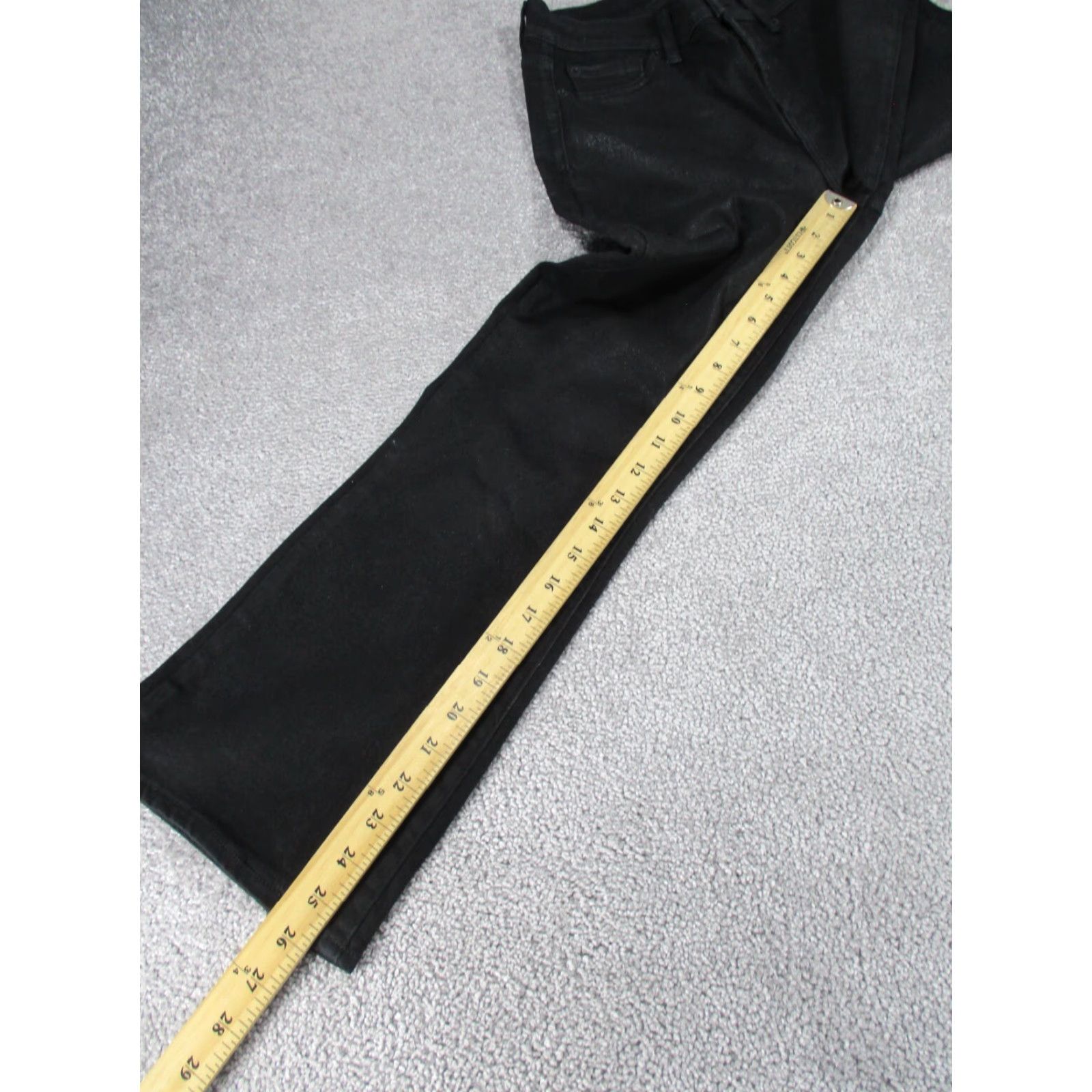 7 For All Mankind 7 For All Mankind Jeans Womens Black Charcoal Mid Rise Straight Leg 26" Waist Glitter Size 26" / US 2 / IT 38 - 4 Thumbnail