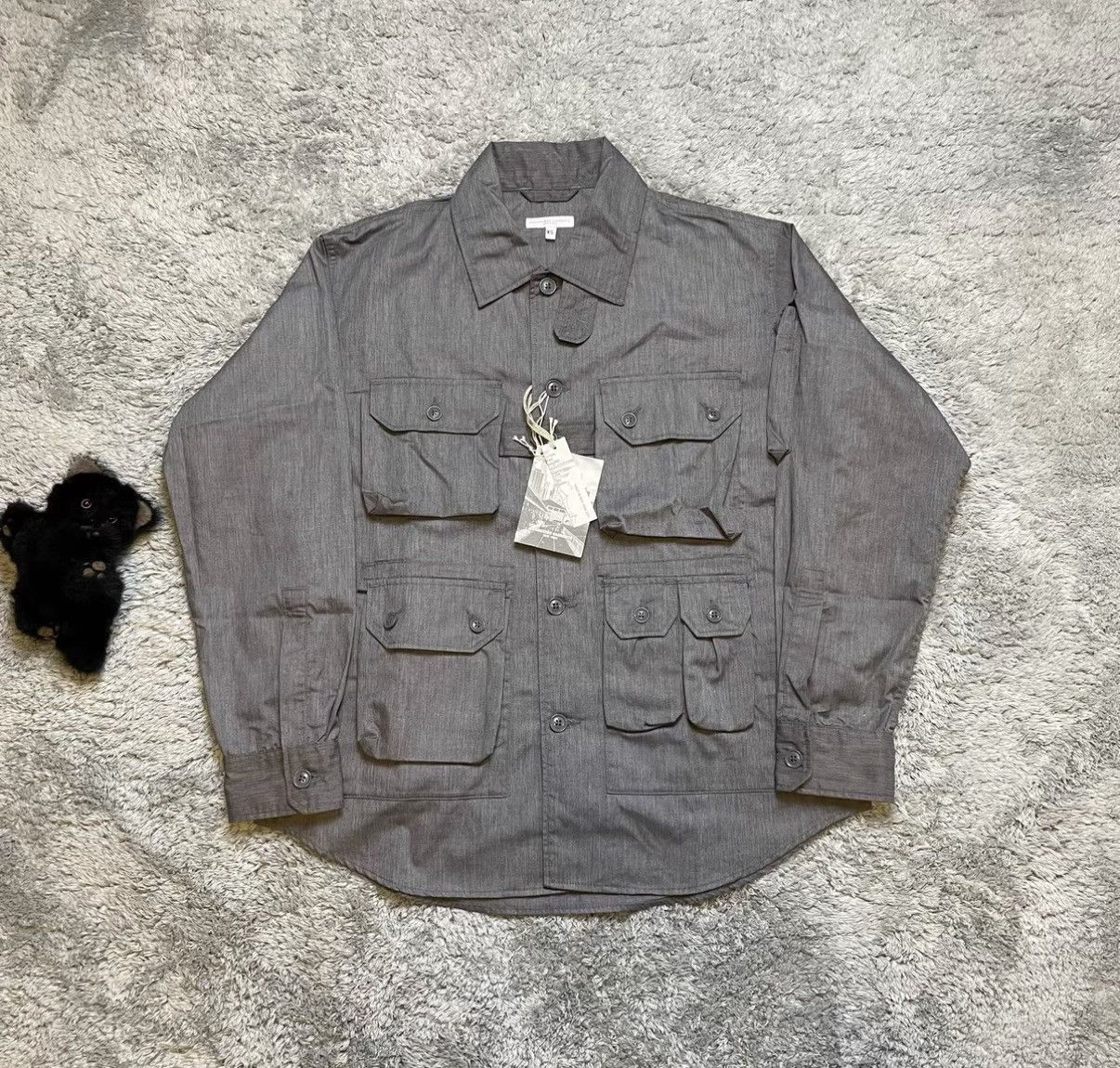Engineered Garments Gray Multi-Pocket Button-Up Shirt XS Size US XS / EU 42 / 0 - 1 Thumbnail