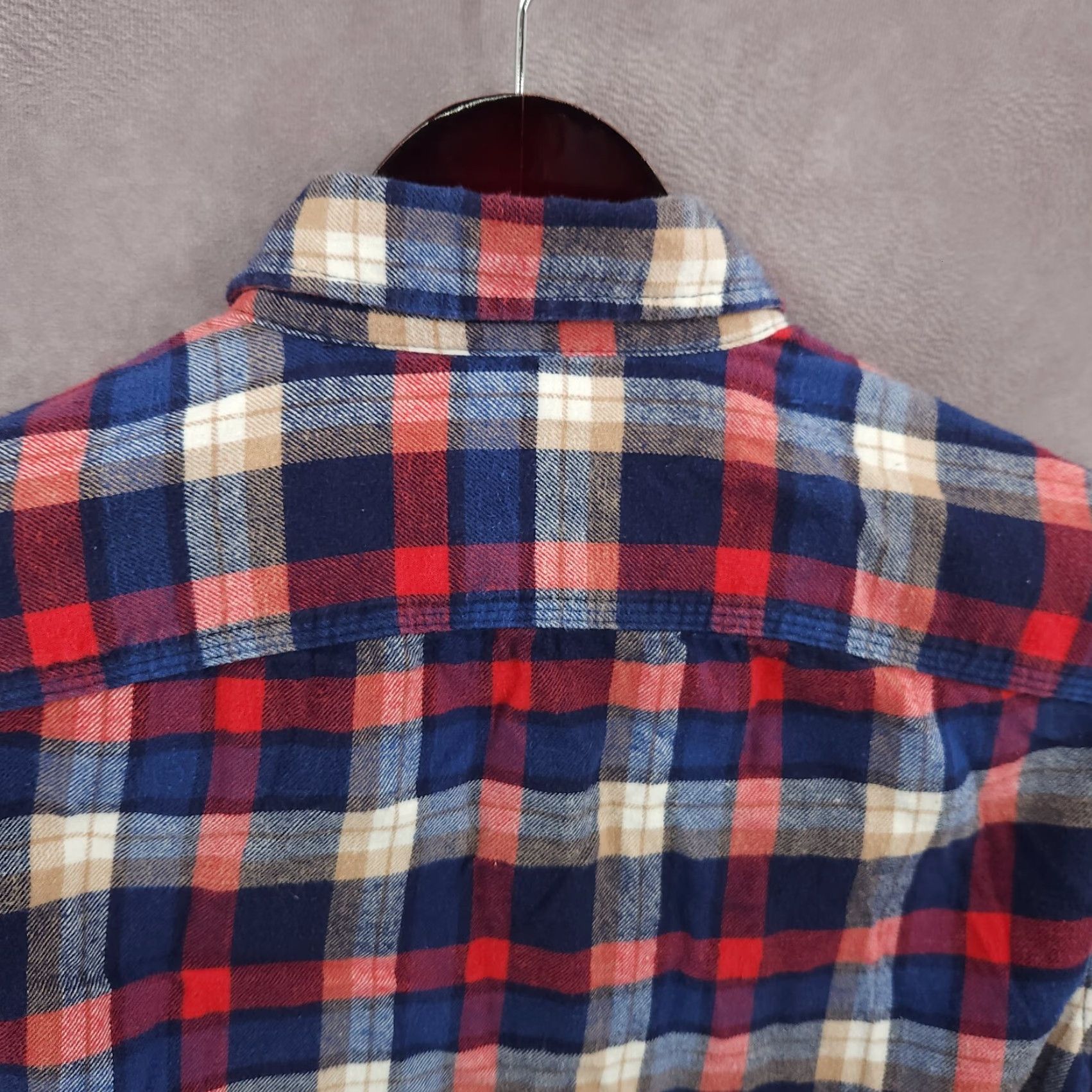 Gap Gap Shirt Mens Medium Red Blue Plaid Button Up Long Sleeve Cotton Size US M / EU 48-50 / 2 - 6 Thumbnail