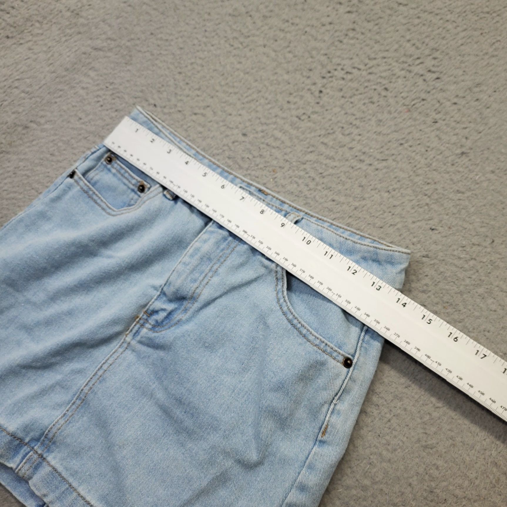 Forever 21 FOREVER 21 Womens Mini Skirt Jeans Blue Denim Stretch Light Wash 5-Pockets Size S Size 28" / US 6 / IT 42 - 3 Thumbnail