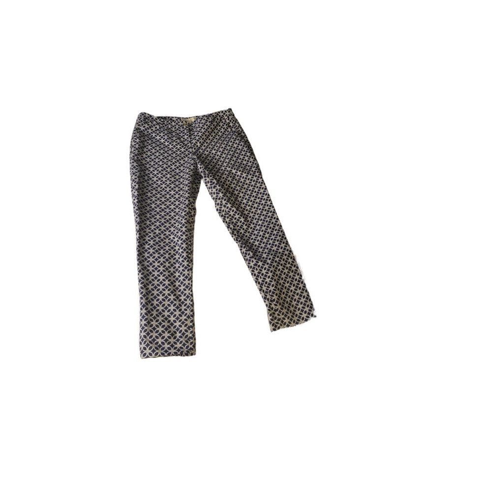 Michael Kors Michael Kors Straight Leg Pants Nautical Chain Print Size 8 Size 30" / US 8 / IT 44 - 2 Thumbnail