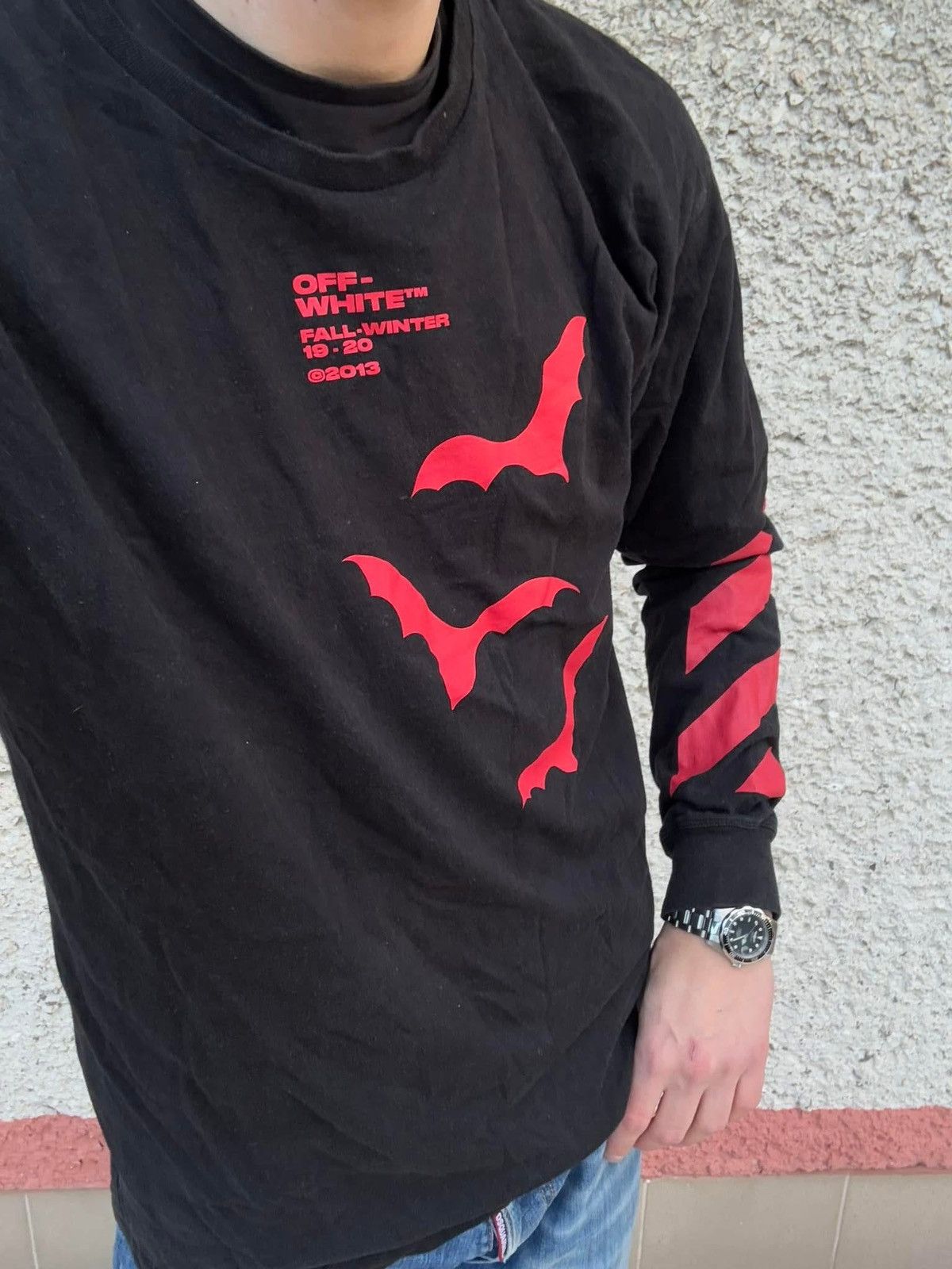 Off-White Off-White Diagonal Bats Layered Longslevve Size US M / EU 48-50 / 2 - 10 Thumbnail