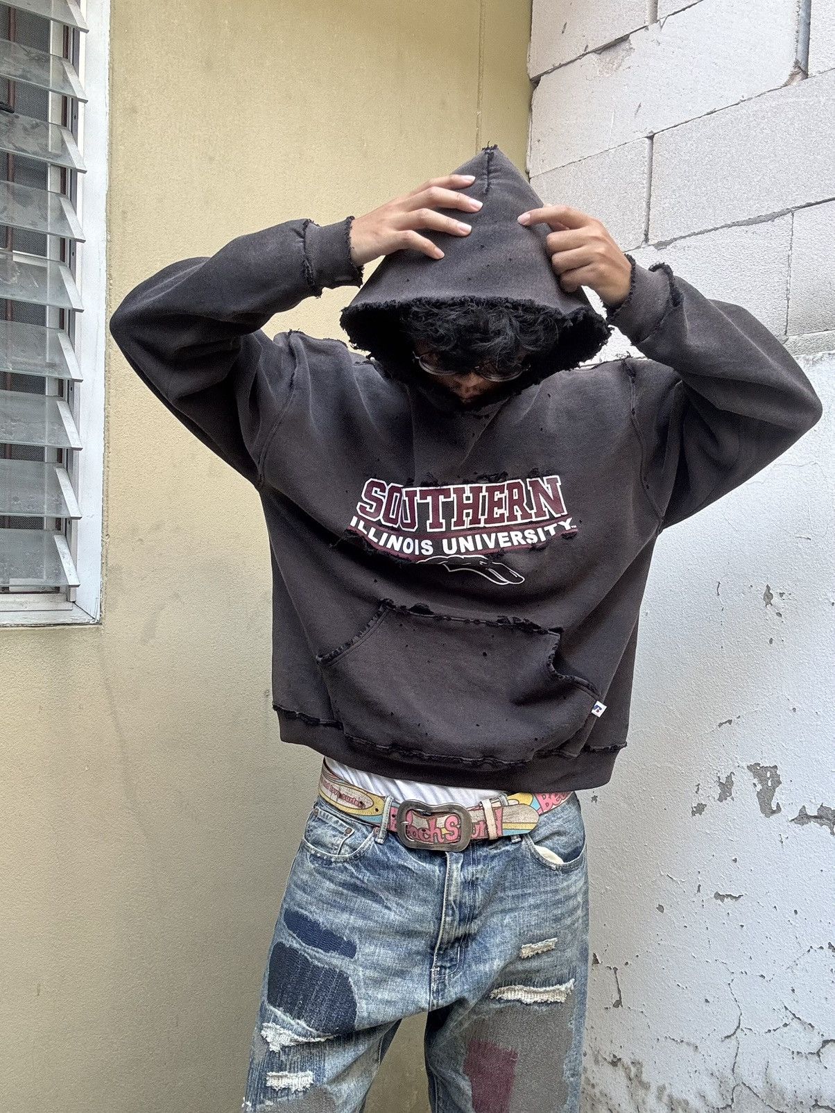 Vintage Faded Distressed Thrashed SOUTHERN Hoodie ERD Grunge Size US L / EU 52-54 / 3 - 2 Thumbnail
