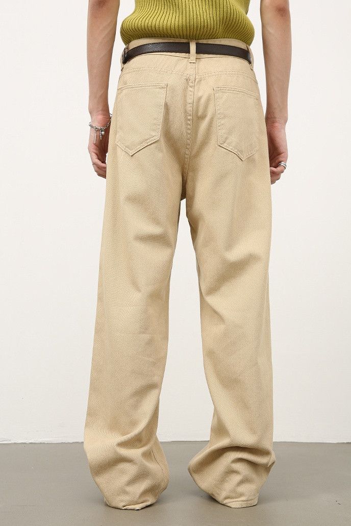 Japanese Brand Brown Washed Straight-Leg Relaxed Jeans Size US 32 / EU 48 - 4 Thumbnail
