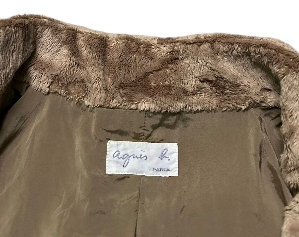 agnes b. Agnès b. beige faux-fur coat Size L / US 10 / IT 46 - 6 Thumbnail
