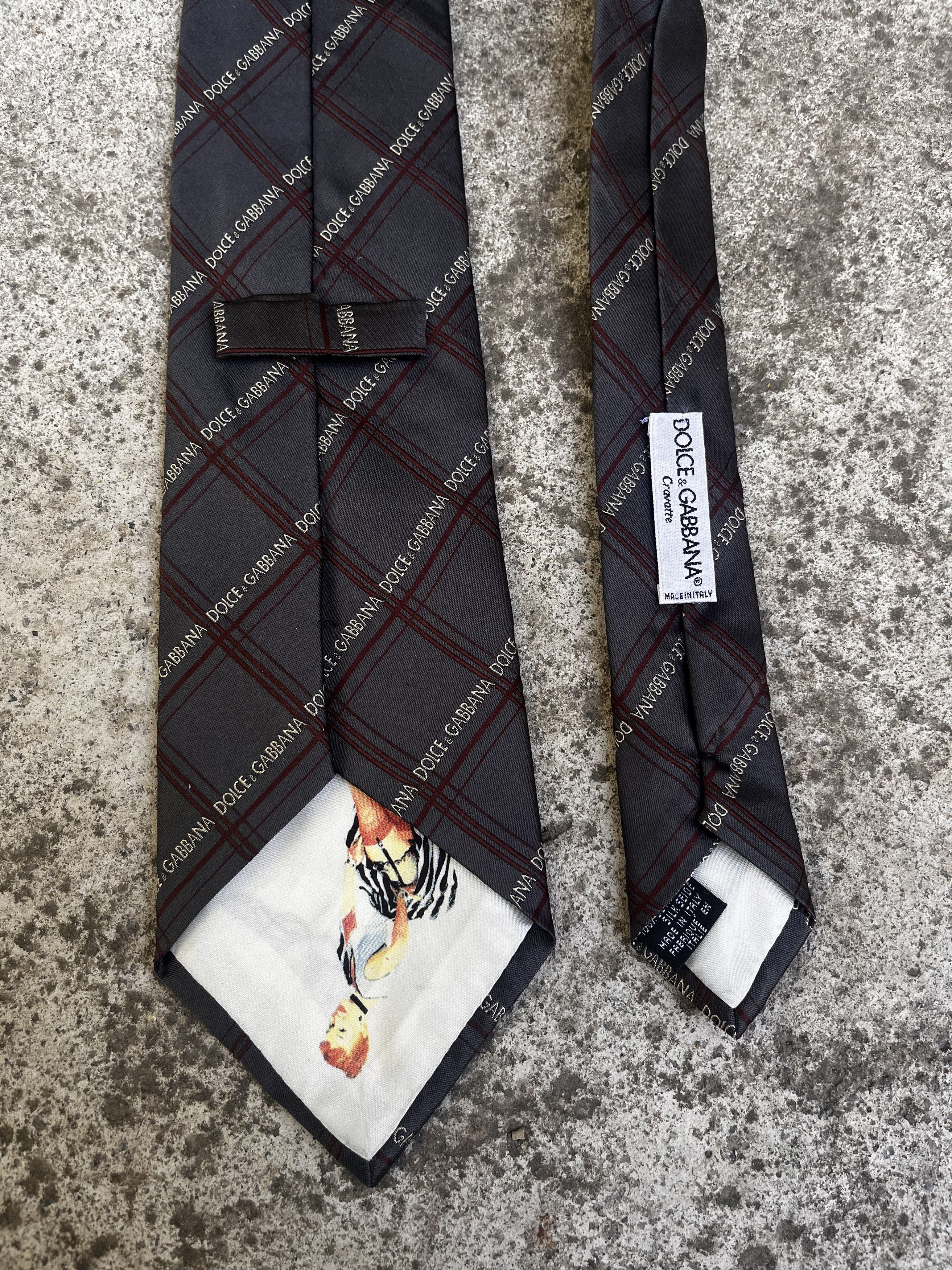 Dolce & Gabbana Dolce & Gabbana Vintage Multilogo Silk Tie Size ONE SIZE - 4 Thumbnail