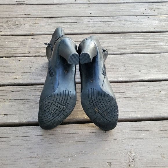 Vintage × Worthington Vintage 90s y2k Bratz Black Leather Chunky Heel Buckle Strap Size US 7.5 / IT 37.5 - 6 Thumbnail