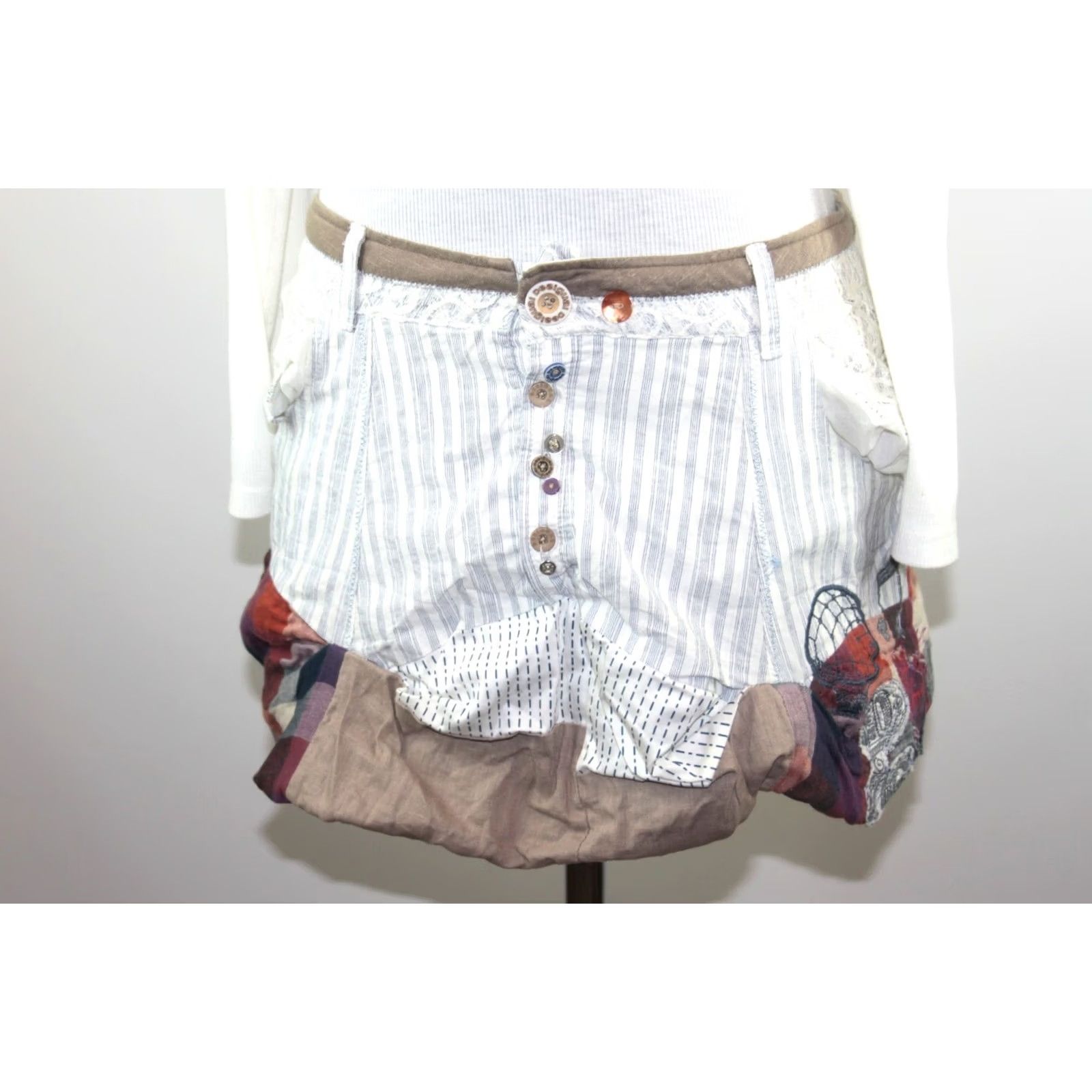 Desigual Desigual womens mini skirt Size 38 Multicoloured A-Line Cotton Size 26" / US 2 / IT 38 - 2 Thumbnail
