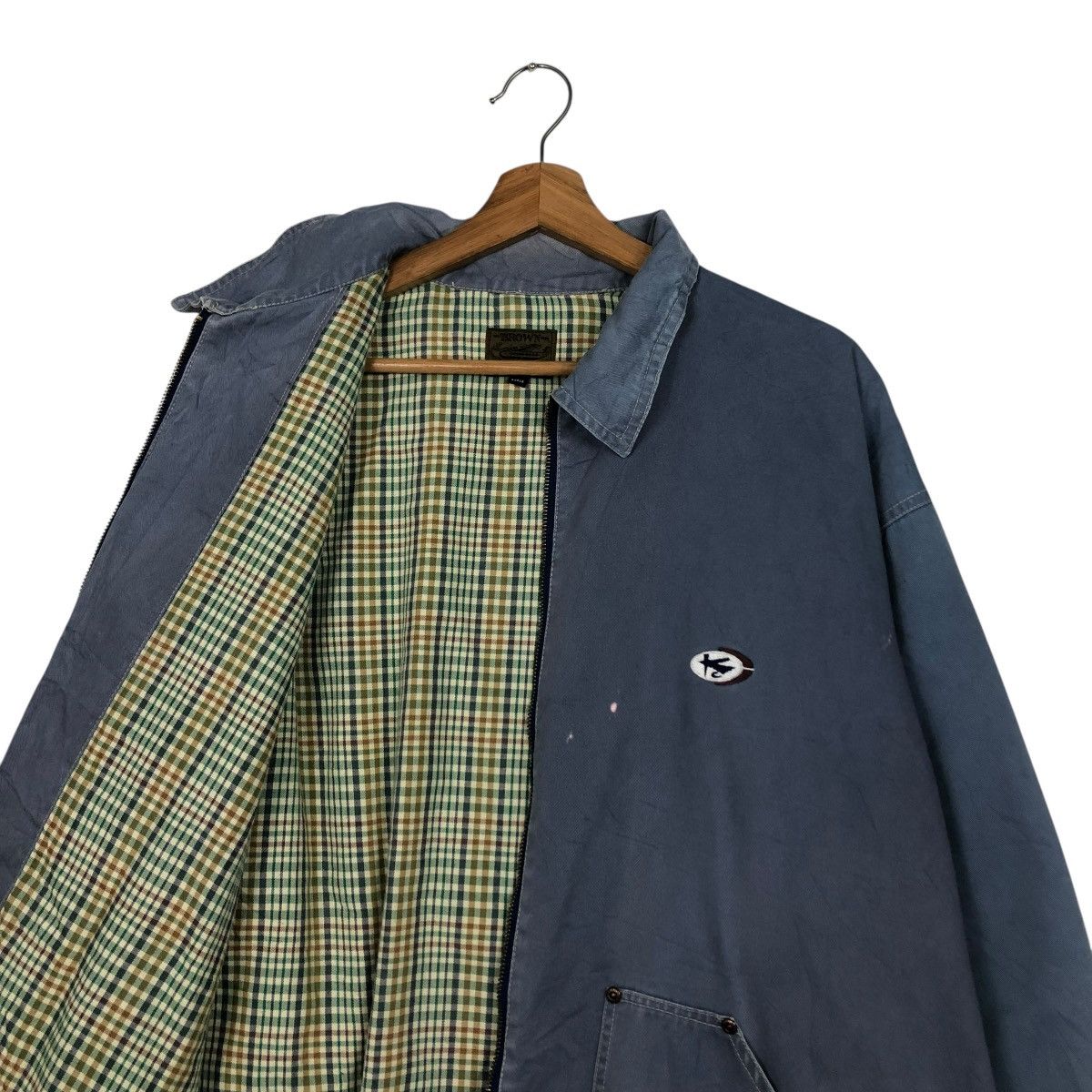 Vintage 🔥VINTAGE BOMBER JACKET BLANKET TARTAN BROWN ISSEY MIYAKE Size US L / EU 52-54 / 3 - 14 Thumbnail