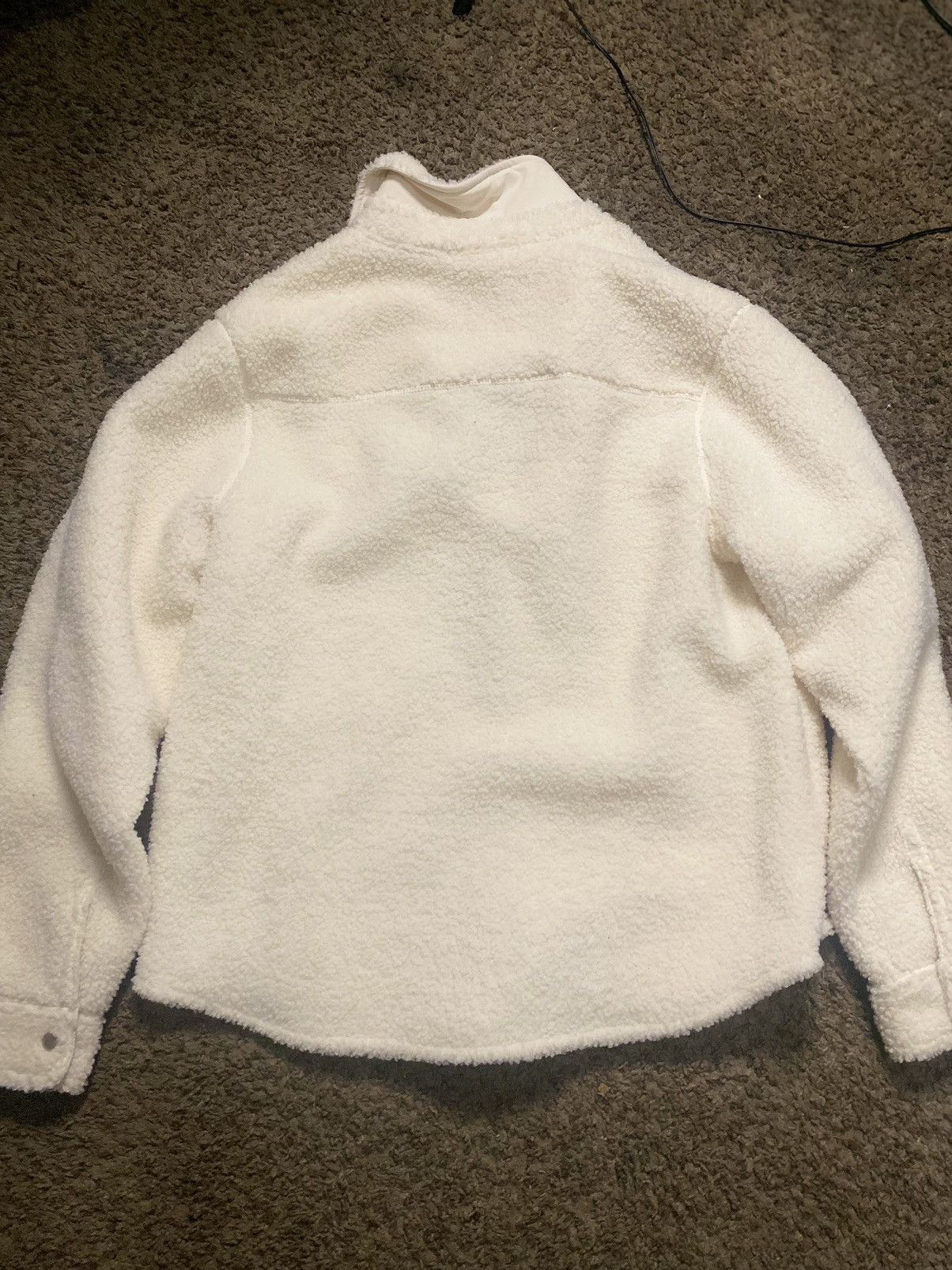 Other Cream button-up fleece jacket #winterjacket Size L / US 10 / IT 46 - 2 Thumbnail
